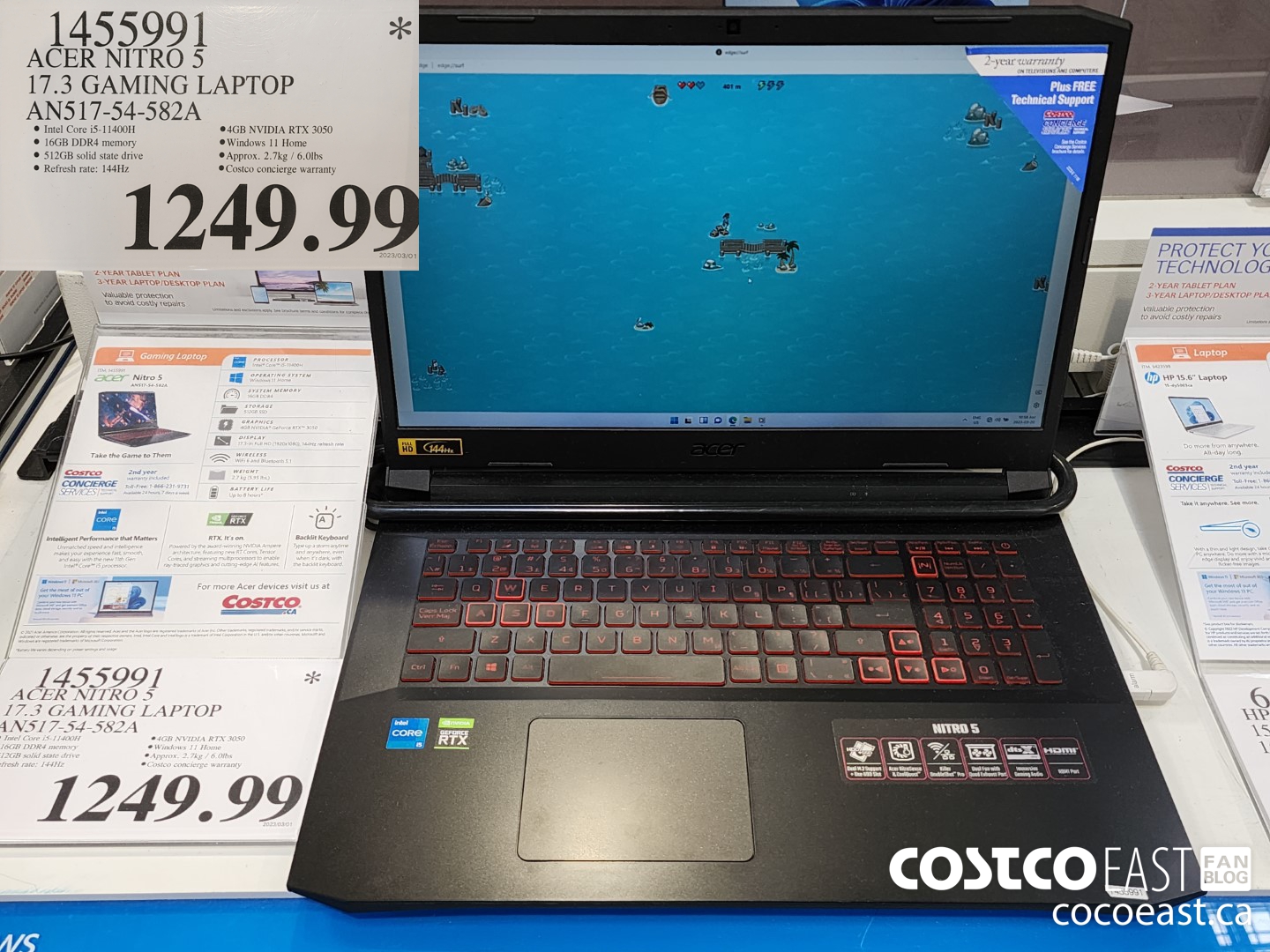 1455991 ACER NITRO 5 17.3 GAMING LAPTOP ANS517-54-582A $1249.99