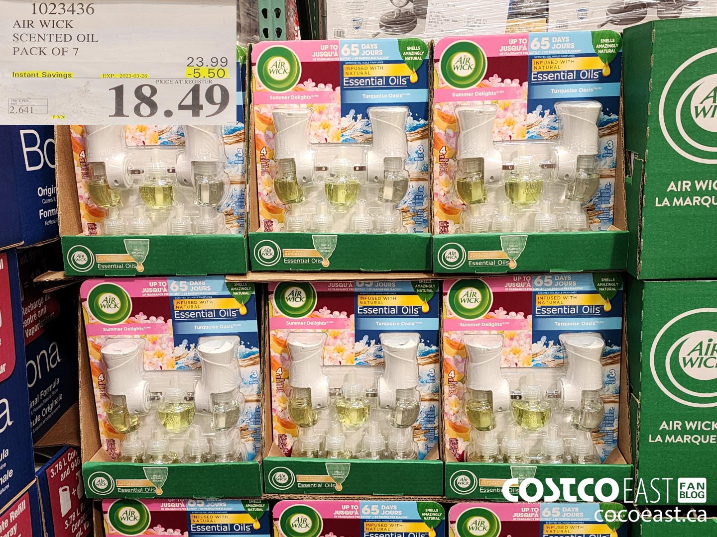 1023436 AIR WICK SCENTED OIL PACK OF 7 ($5.50 INSTANT SAVINGS EXPIRES ON 2023-03-26) $18.49