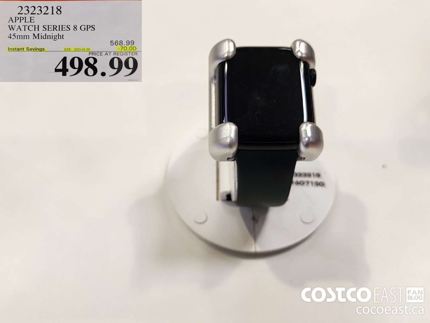 2323218 APPLE WATCH 8 45MM GPS MIDNIGHT MNP13VC/A ($70.00 INSTANT SAVINGS EXPIRES ON 2023-03-29) $498.99