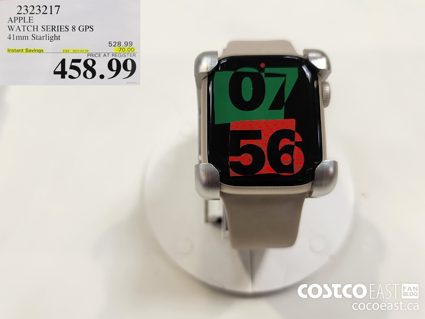 2323217 APPLE WATCH SERIES 8 GPS 41MM STARLIGHT ($70.00 INSTANT SAVINGS EXPIRES ON 2023-03-29) $458.99