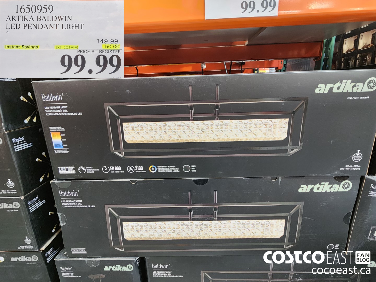 1650959 ARTIKA BALDWIN LED PENDANT LIGHT ($50.00 INSTANT SAVINGS EXPIRES ON 2023-04-02) $99.99