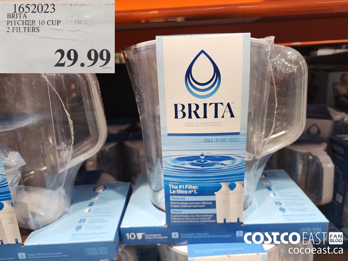 1652023 BRITA PITCHER 10 CUP 2 FILTERS $29.99