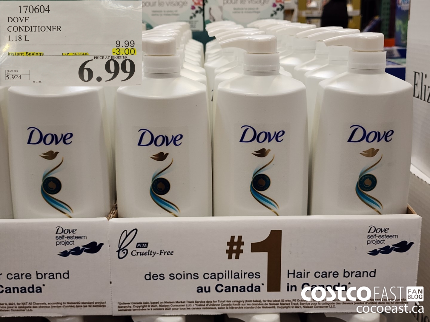 170604 DOVE CONDITIONER 1.18L ($3.00 INSTANT SAVINGS EXPIRES ON 2023-04-02) $6.99