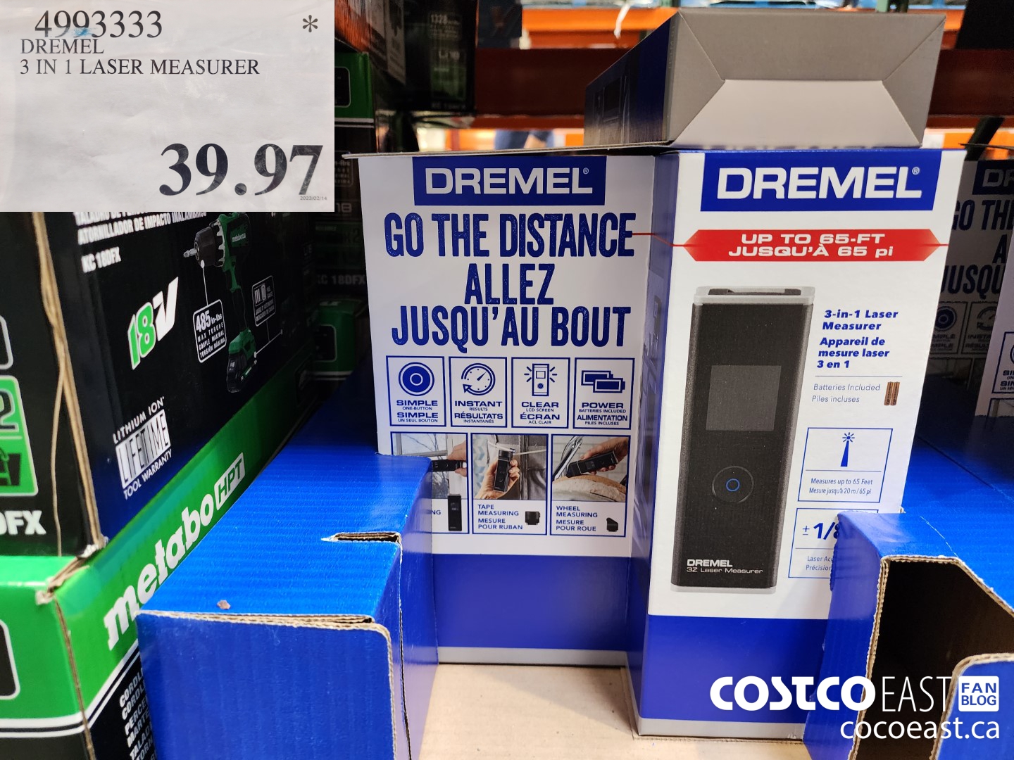 4993333 DREMEL 3 IN 1 LASER MEASURER $39.97