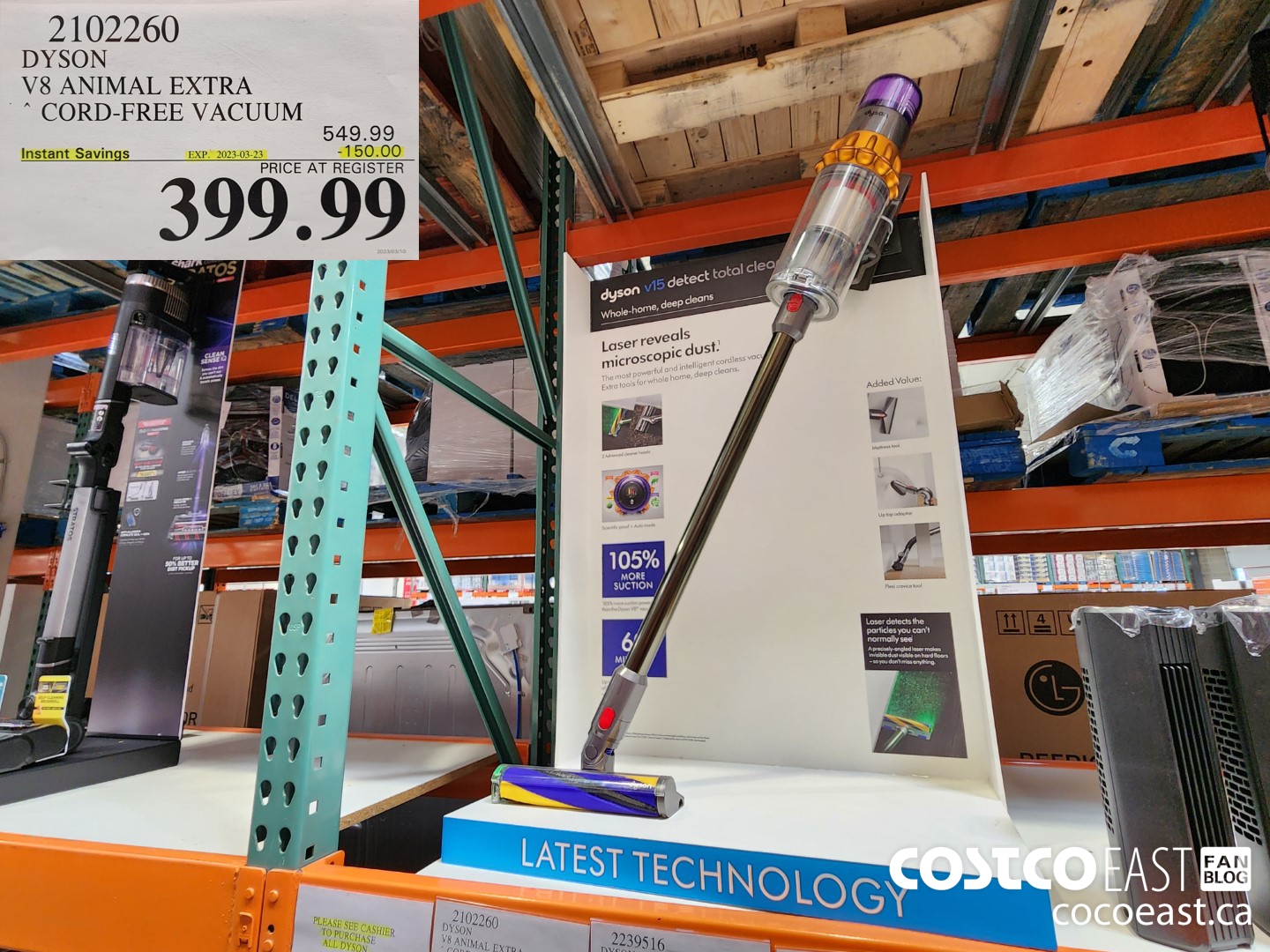 2102260 DYSON V8 ANIMAL EXTRA CORD-FREE VACUUM ($150.00 INSTANT SAVINGS EXPIRES ON 2023-03-23) $399.99