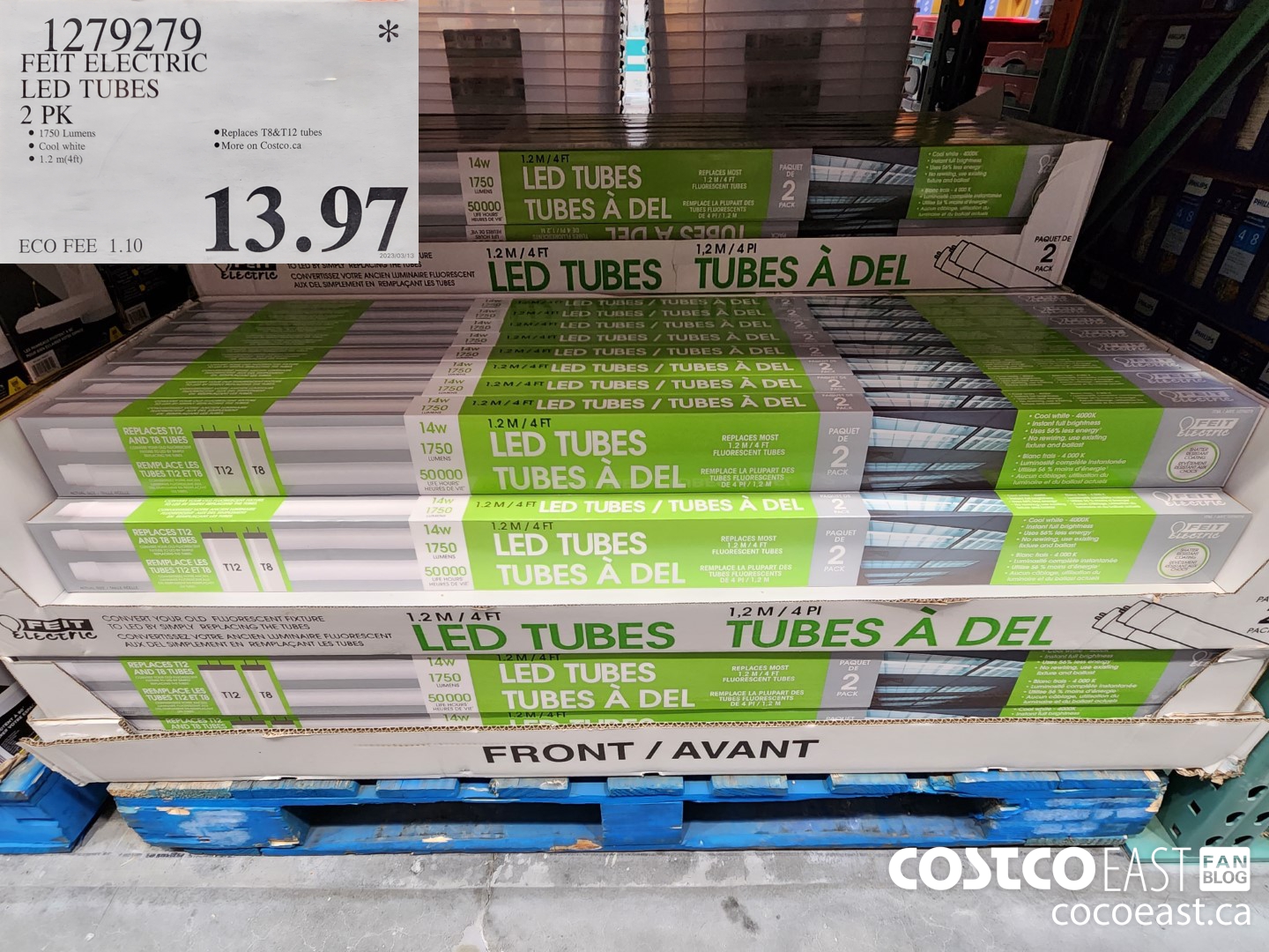 1279279 FEIT ELECTRIC LED TUBES 2 PK $13.97