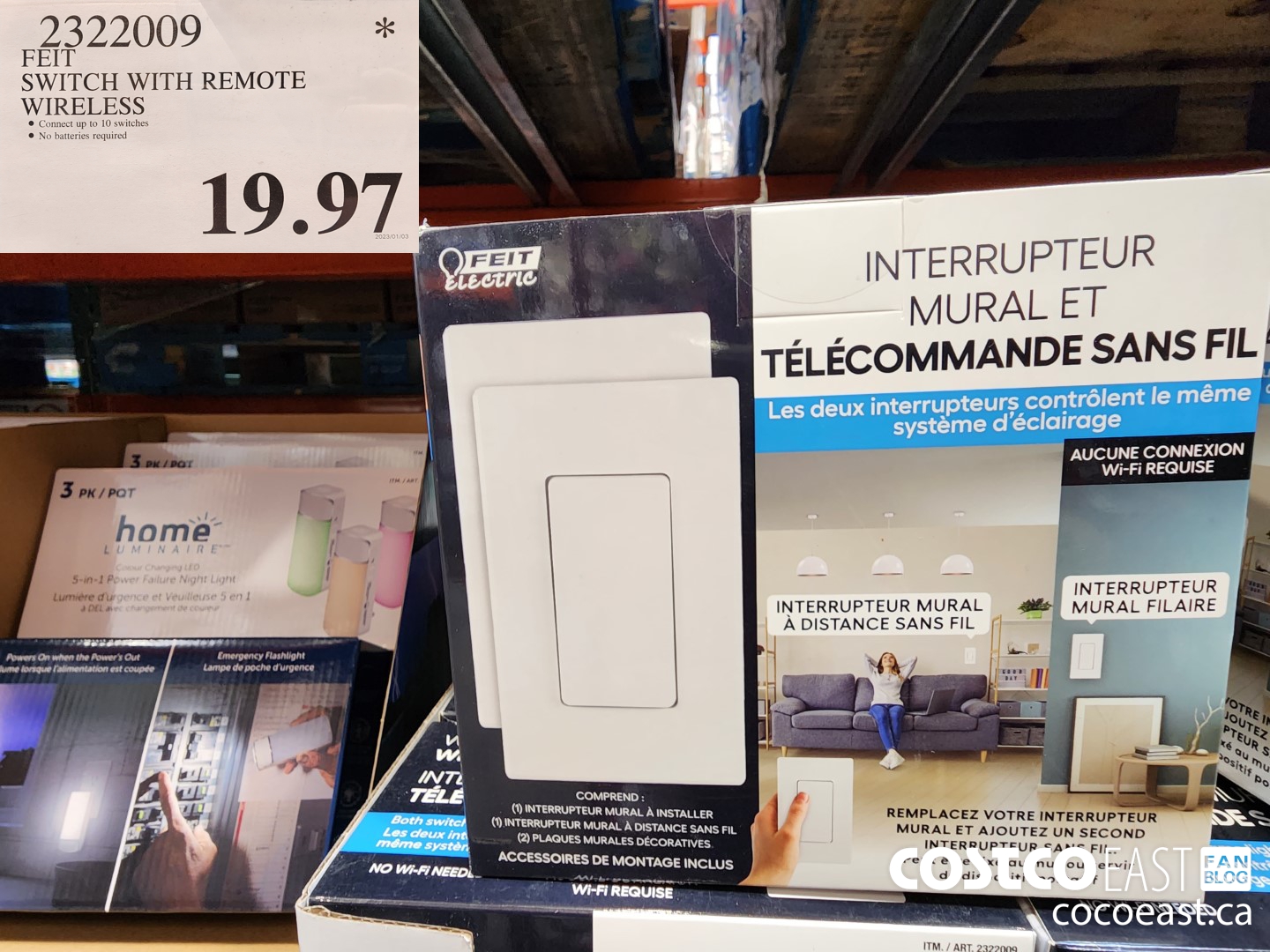 2322009 FEIT SWITCH WITH REMOTE WIRELESS $19.97