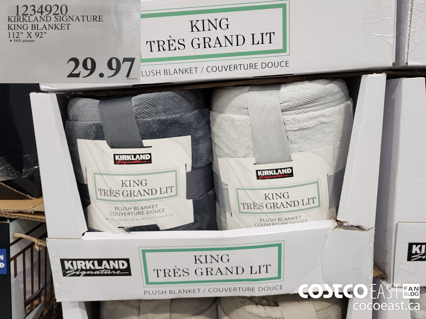 1234920 KIRKLAND SIGNATURE KING BLANKET 112