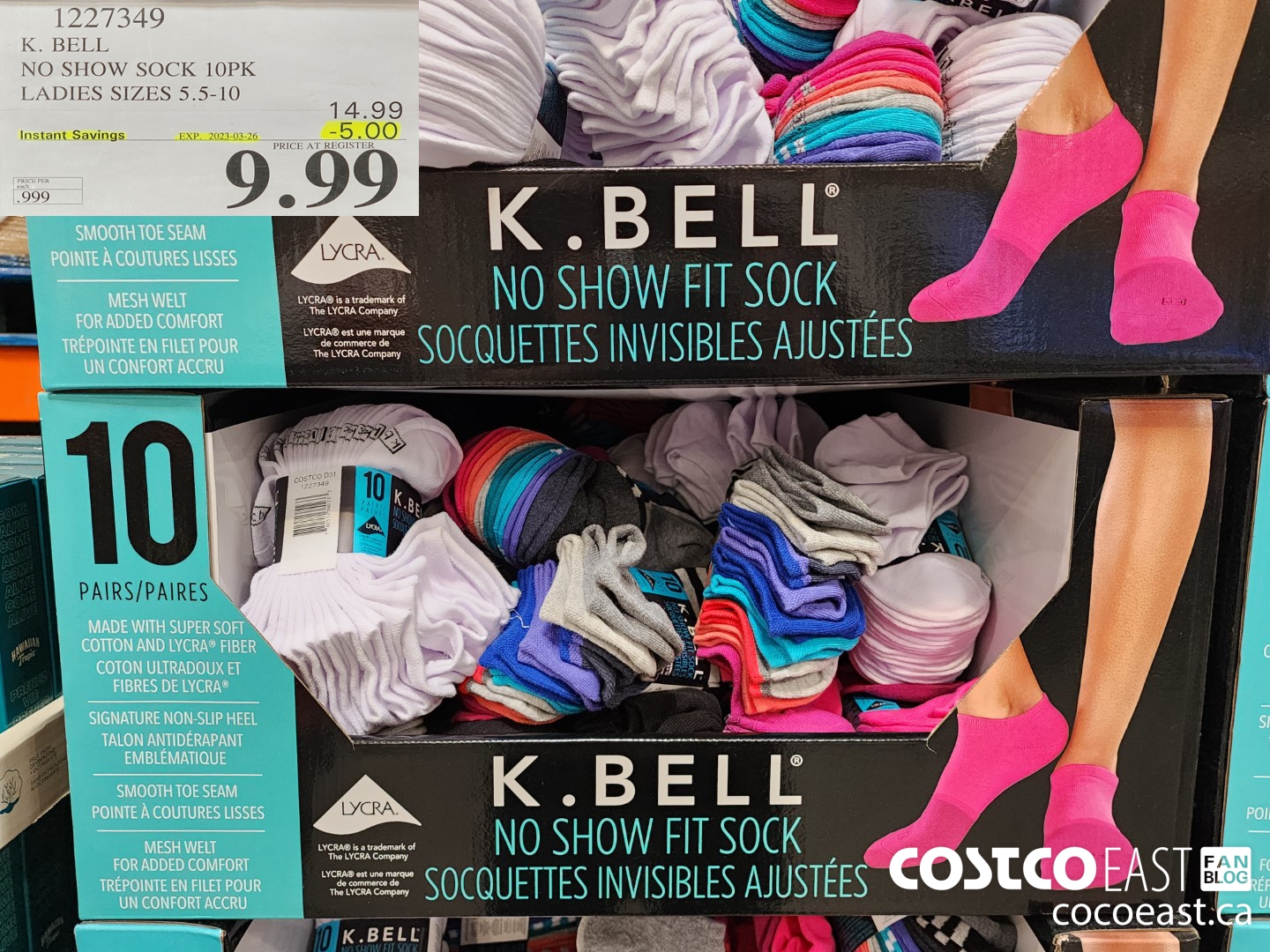 K. Bell Women's No Show Socks, 5.5-10 Shoe Size, 10 Pairs MULTI COLOR