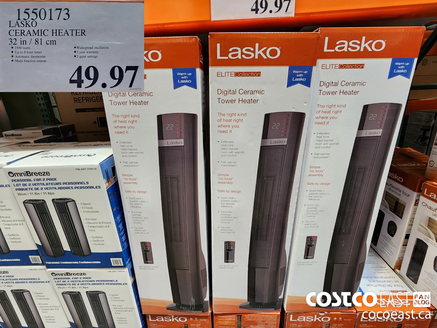 1550173 LASKO CERAMIC HEATER SQ tim % Bil jenm32 IN / 81 CM $49.97