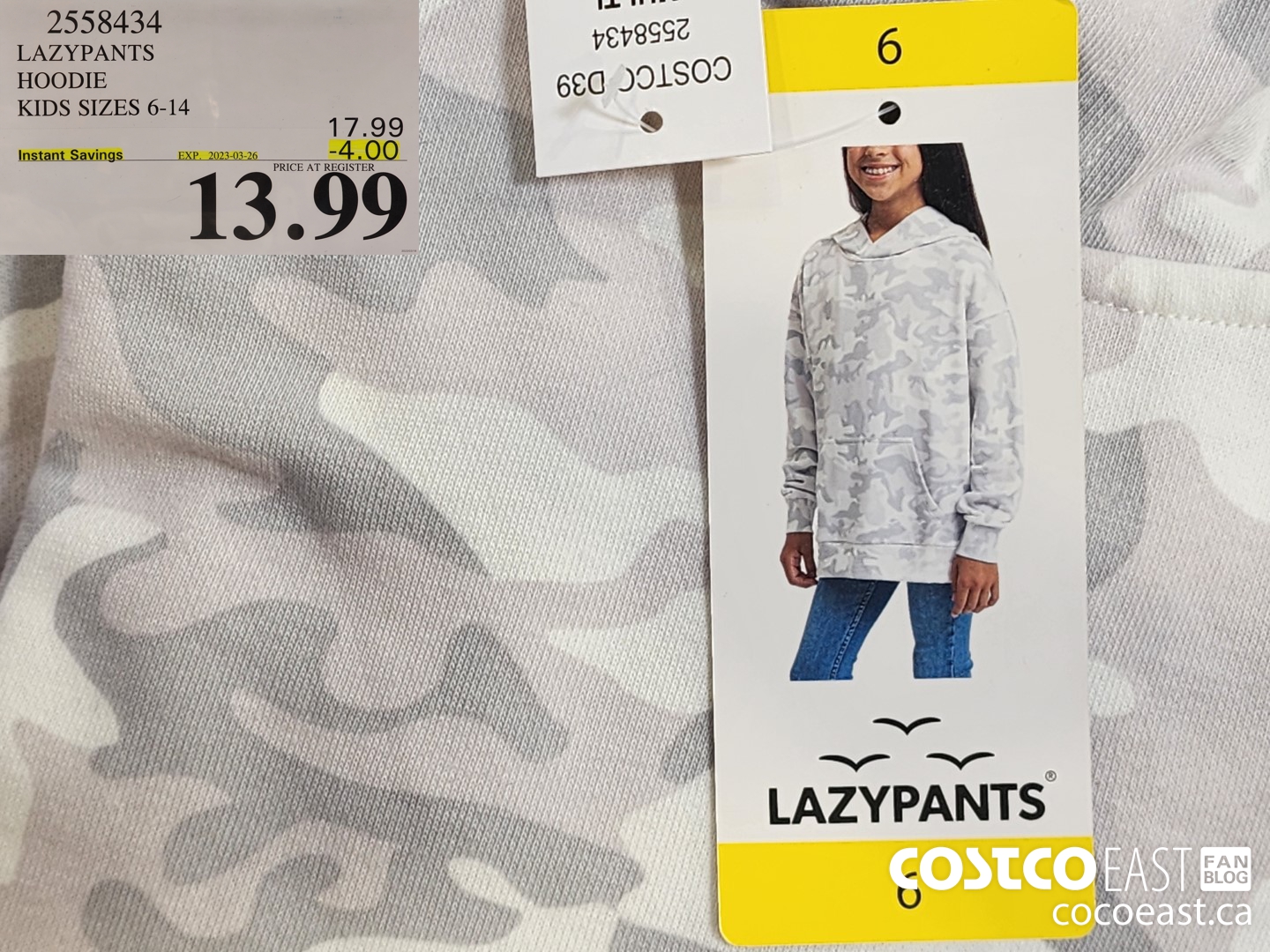 2558434 LAZYPANTS HOODIE KIDS SIZES 6-14 ($4.00 INSTANT SAVINGS EXPIRES ON 2023-03-26) $13.99