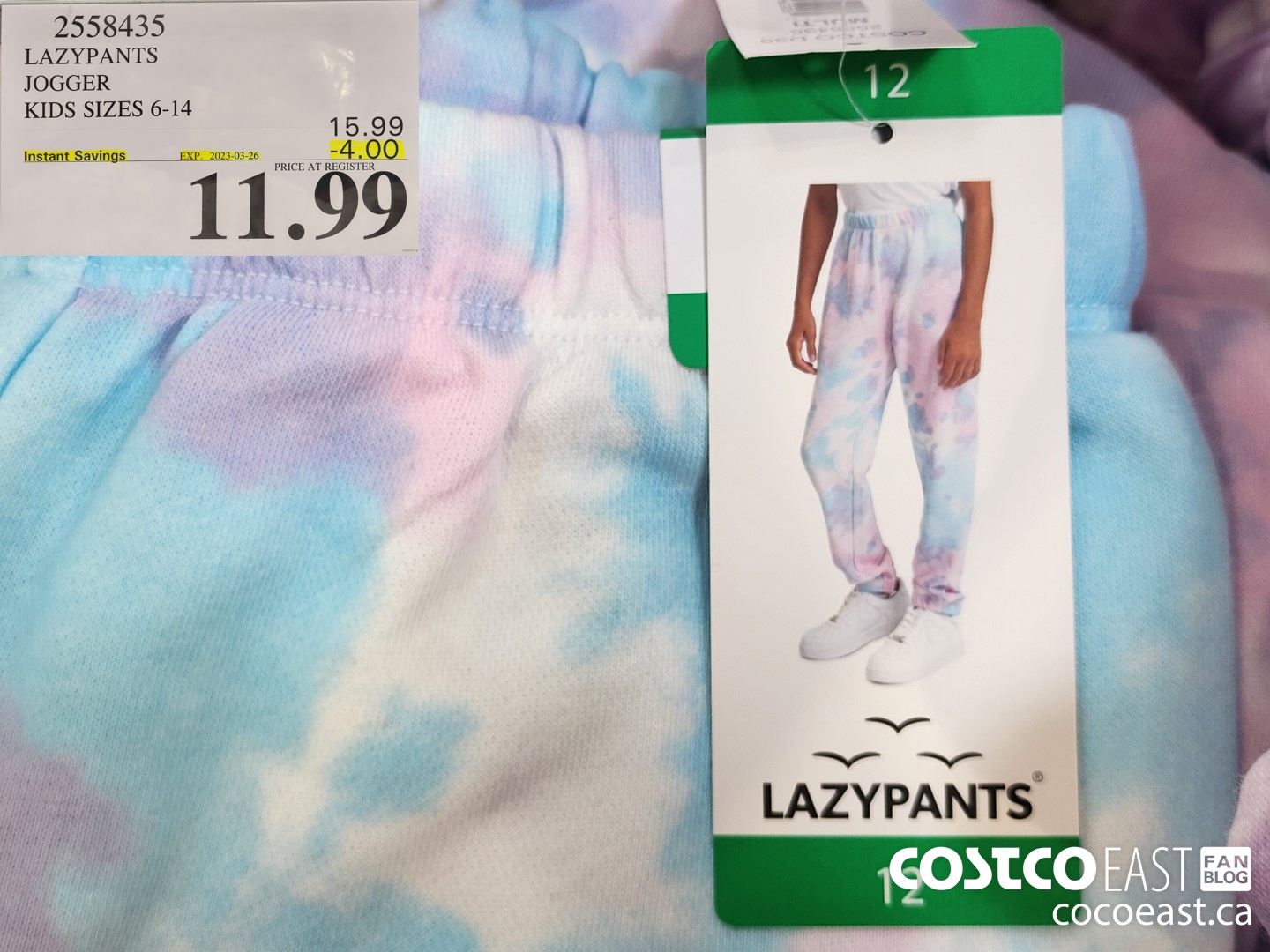2558435 LAZYPANTS JOGGER KIDS SIZES 6-14 ($4.00 INSTANT SAVINGS EXPIRES ON 2023-03-26) $11.99