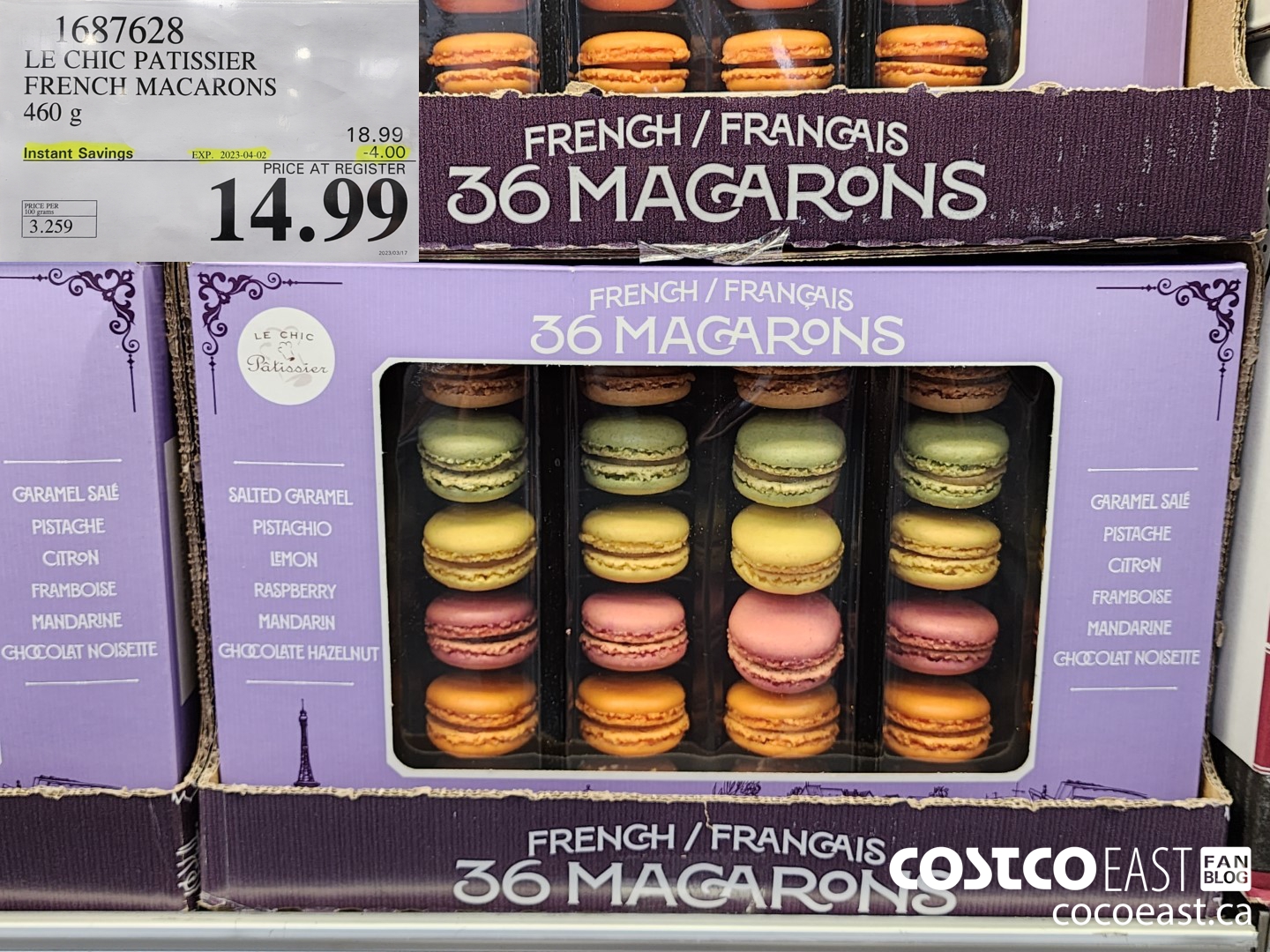 1687628 LE CHIC PATISSIER FRENCH MACARONS 460 g ($4.00 INSTANT SAVINGS EXPIRES ON 2023-04-02) $14.99