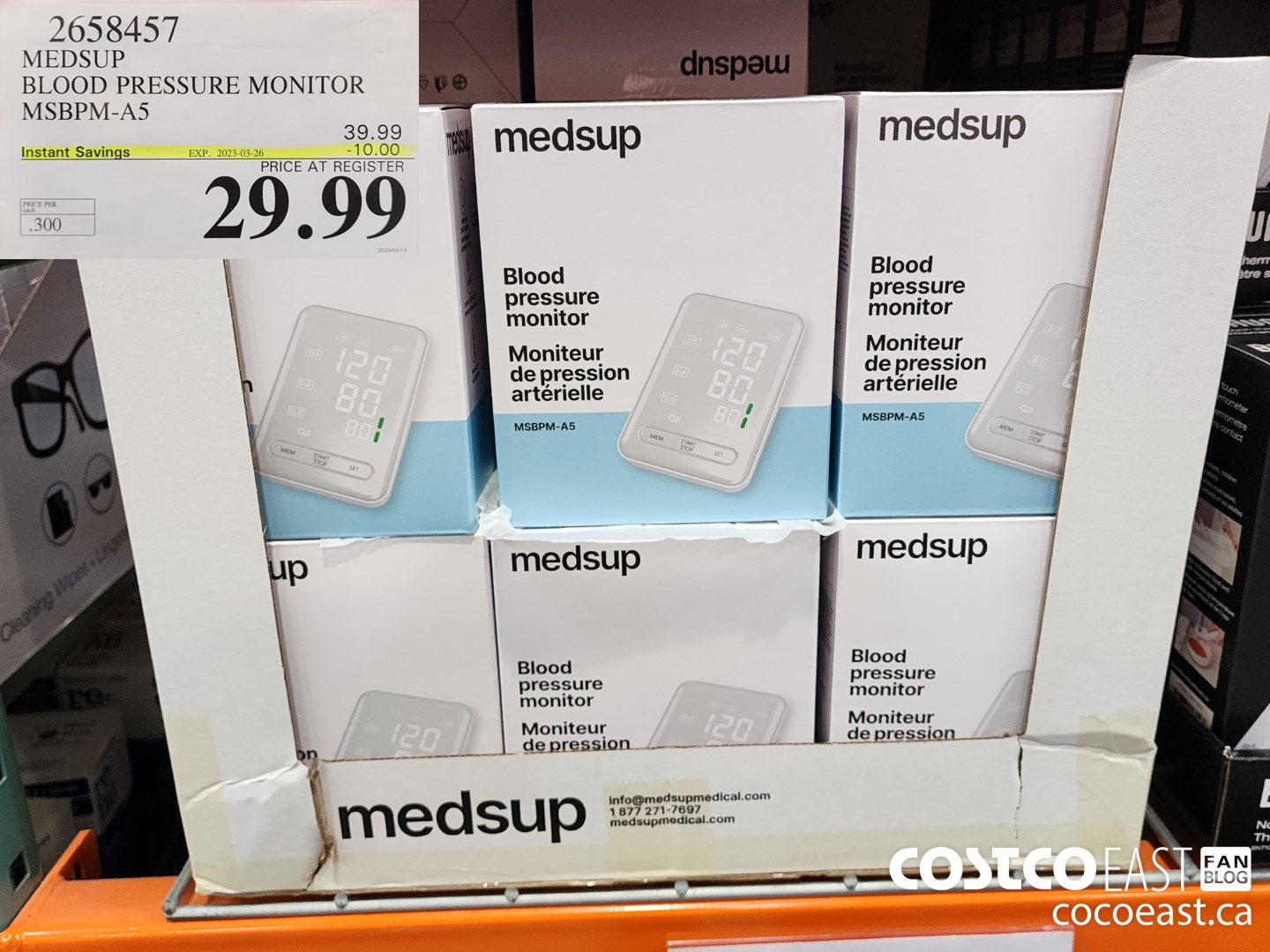 2658457 MEDSUP BLOOD PRESSURE MONITOR MSBPM-A5 ($10.00 INSTANT SAVINGS EXPIRES ON 2023-03-26) $29.99
