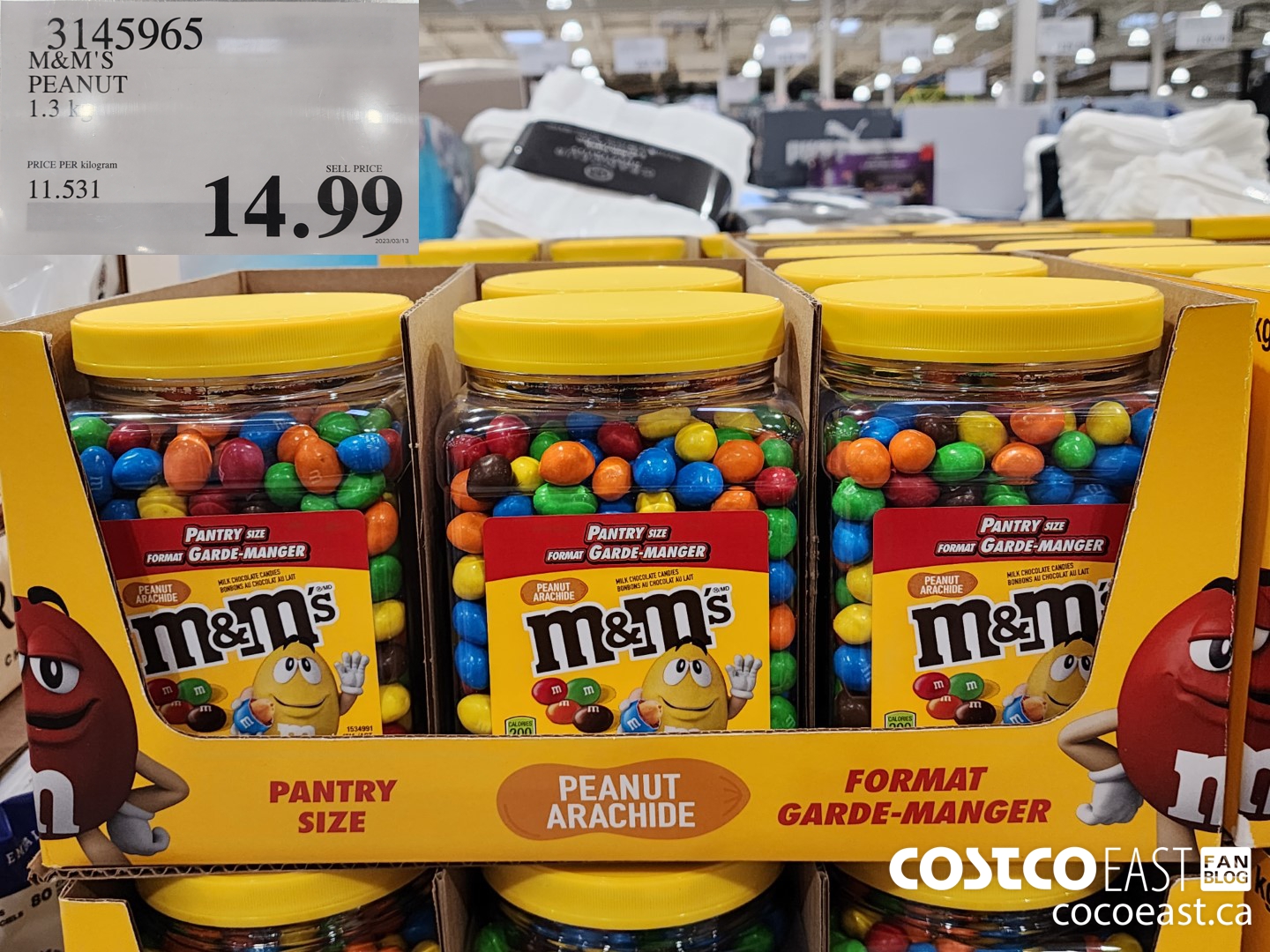 M&Ms Chocolate covered peanuts party size 1.7kg