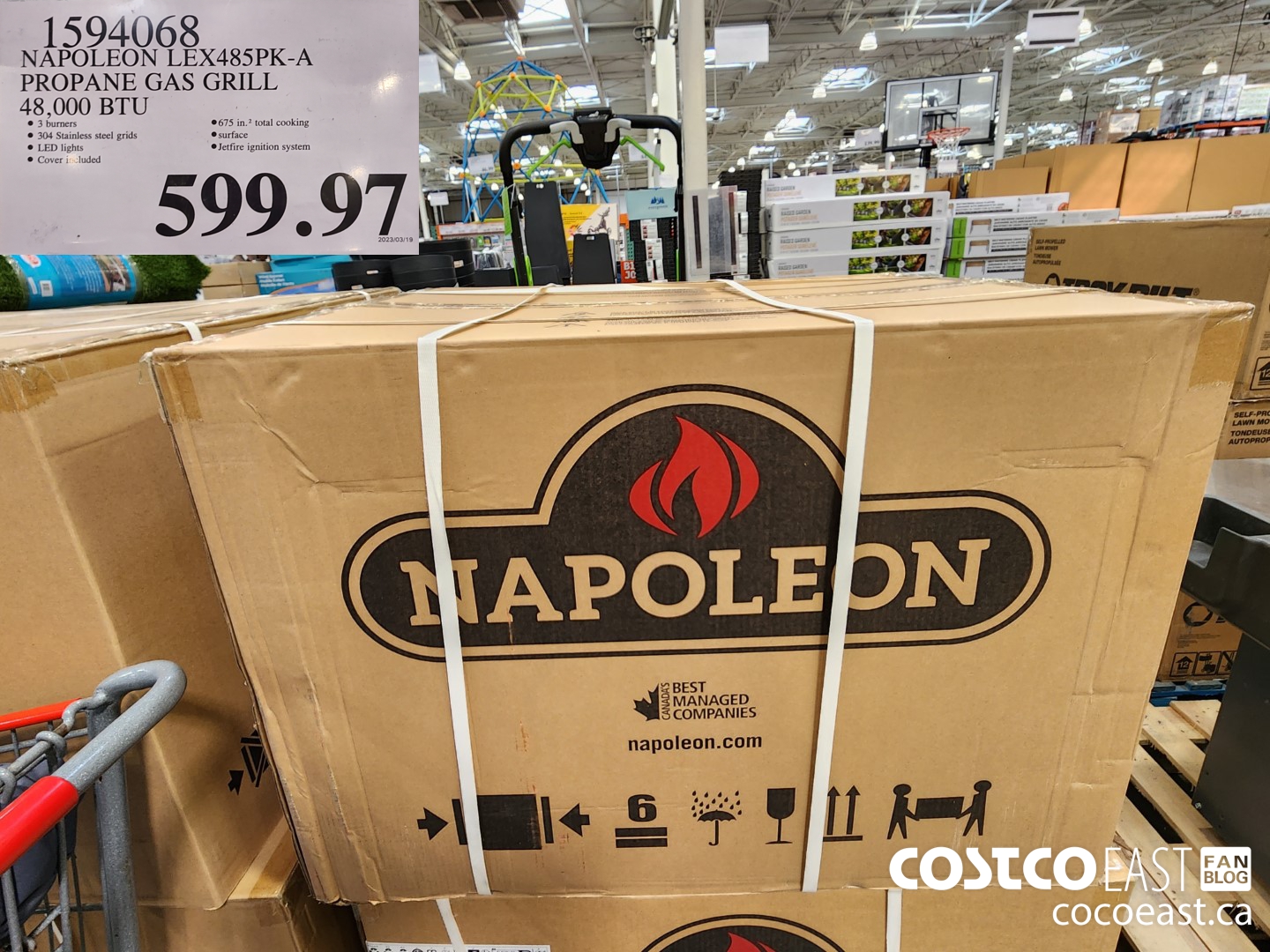 1594068 NAPOLEON LEX485PK-A PROPANE GAS GRILL 48,000 BTU $599.97