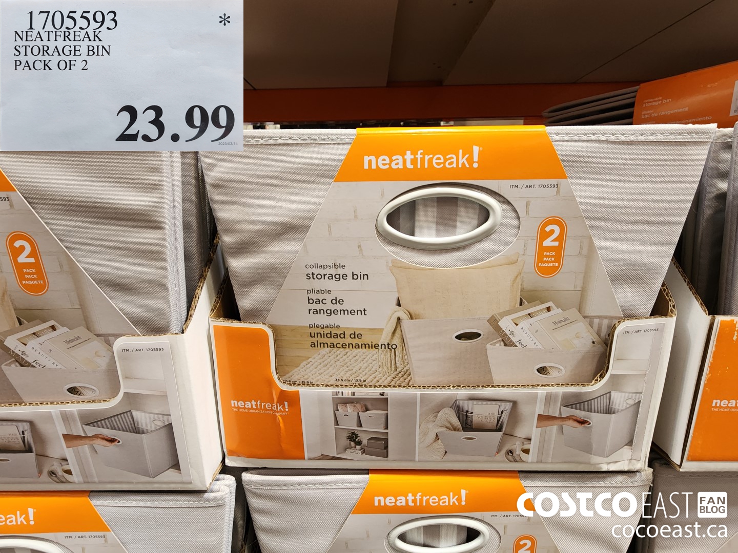 1705593 NEATFREAK STORAGE BIN PACK OF 2 $23.99