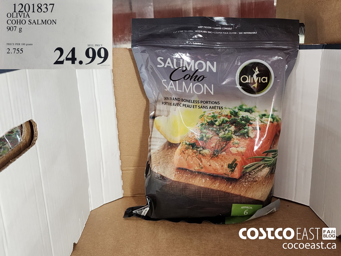 1201837 OLIVIA COHO SALMON 907 G $24.99