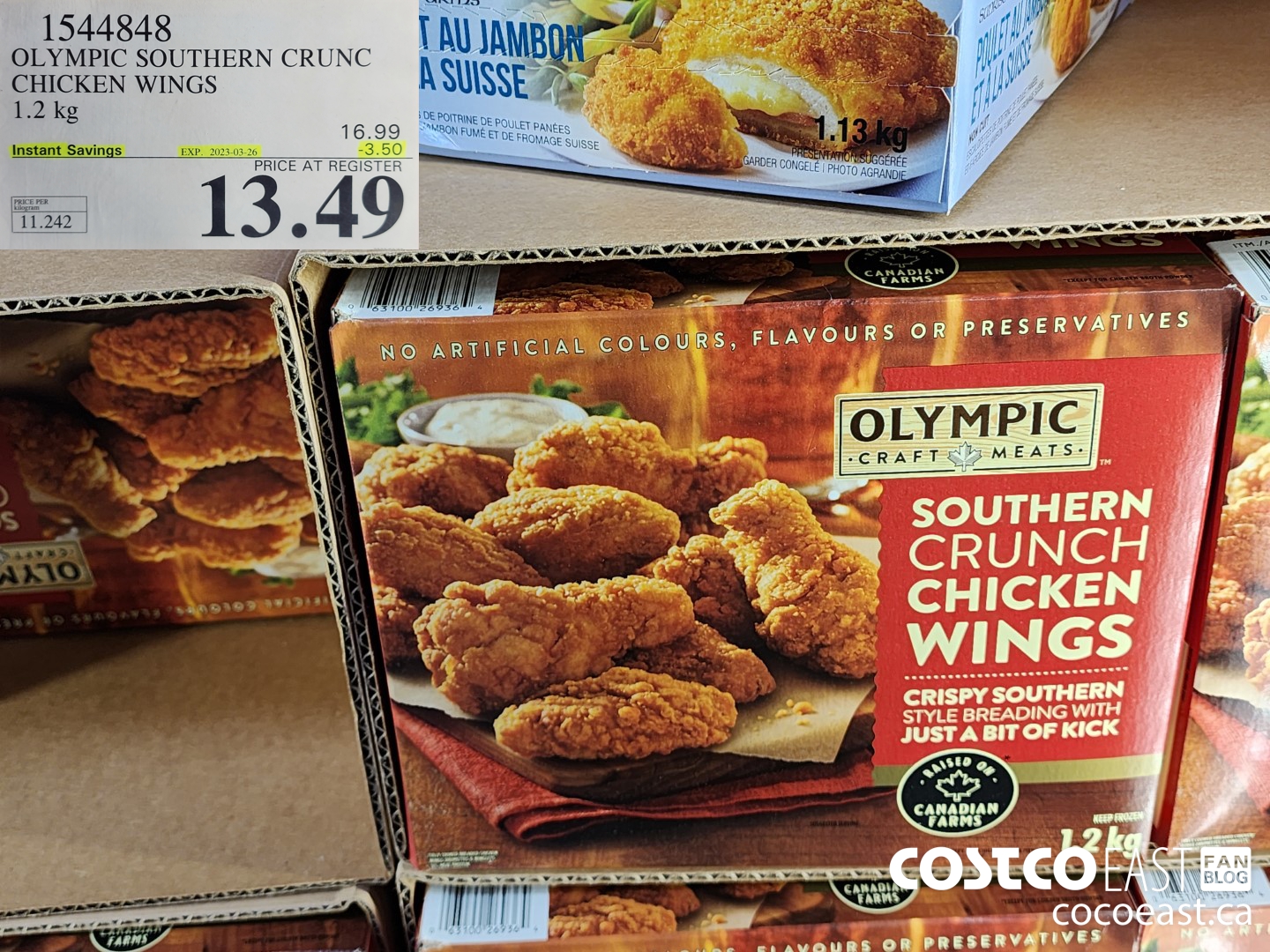 1544848 OLYMPIC SOUTHERN CRUNCH CHICKEN WINGS 1.2 kg ($3.50 INSTANT SAVINGS EXPIRES ON 2023-03-26) $13.49