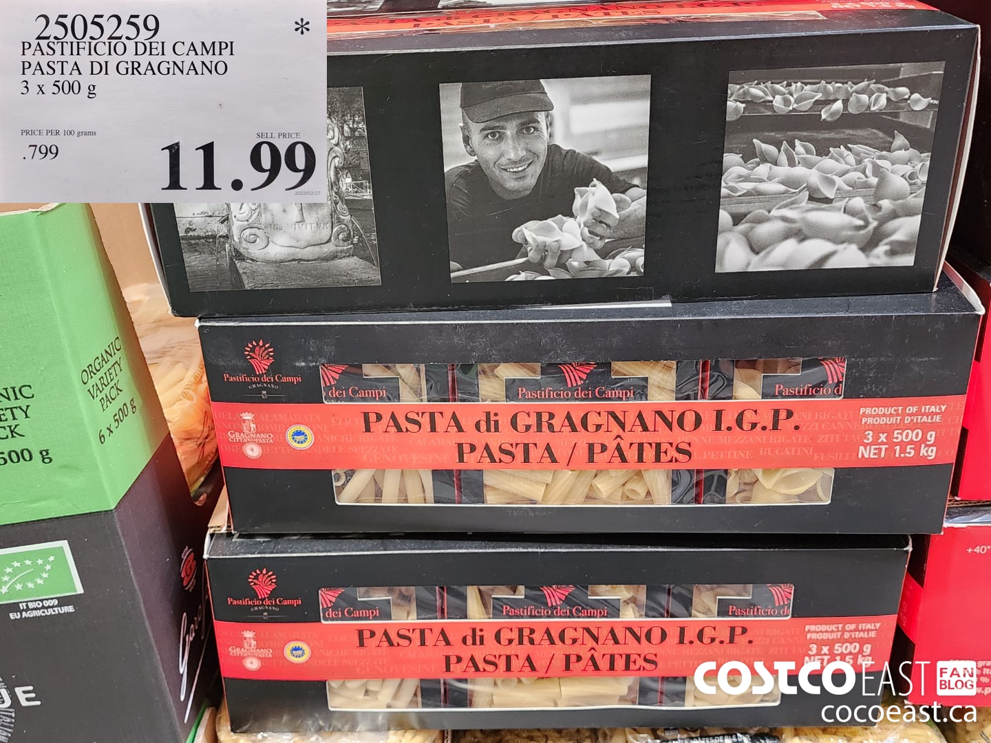 2505259 PASTIFICO DEI CAMPI PASTA DI GRAGNANO 3 X 500G $11.99