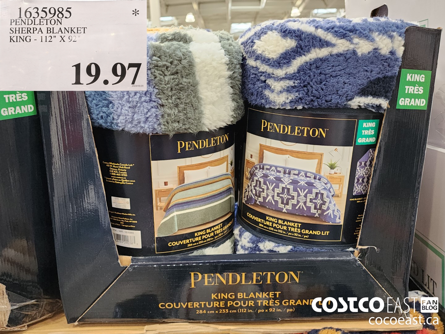 1635985 PENDLETON SHERPA BLANKET KING - 112