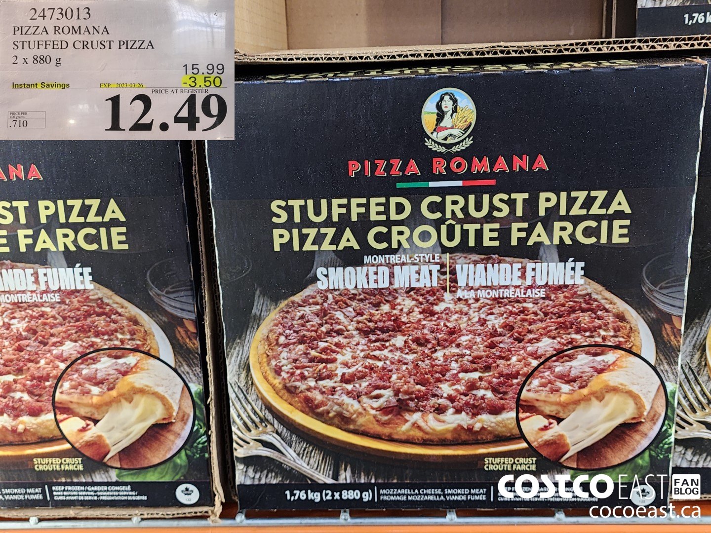 2473013 PIZZA ROMANA STUFFED CRUST PIZZA 2 x 880 g ($3.50 INSTANT SAVINGS EXPIRES ON 2023-03-26) $12.49