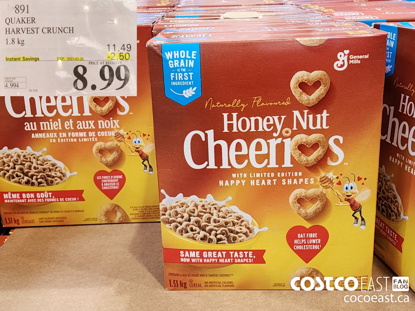 891 QUAKER HARVEST CRUNCH 1.8 KG ($2.50 INSTANT SAVINGS EXPIRES ON 2023-03-26) $8.99