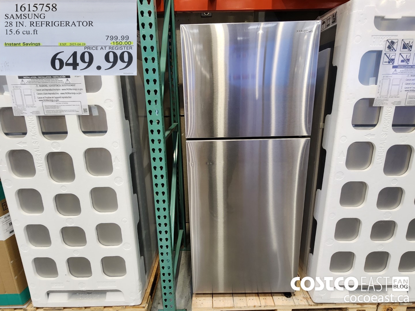 Costco Weekend Sales March 24th 26th 2023 Ontario Atlantic Canada   SAMSUNG 28 IN REFRIGERATOR 156 Cu Ft 20230324 73086 