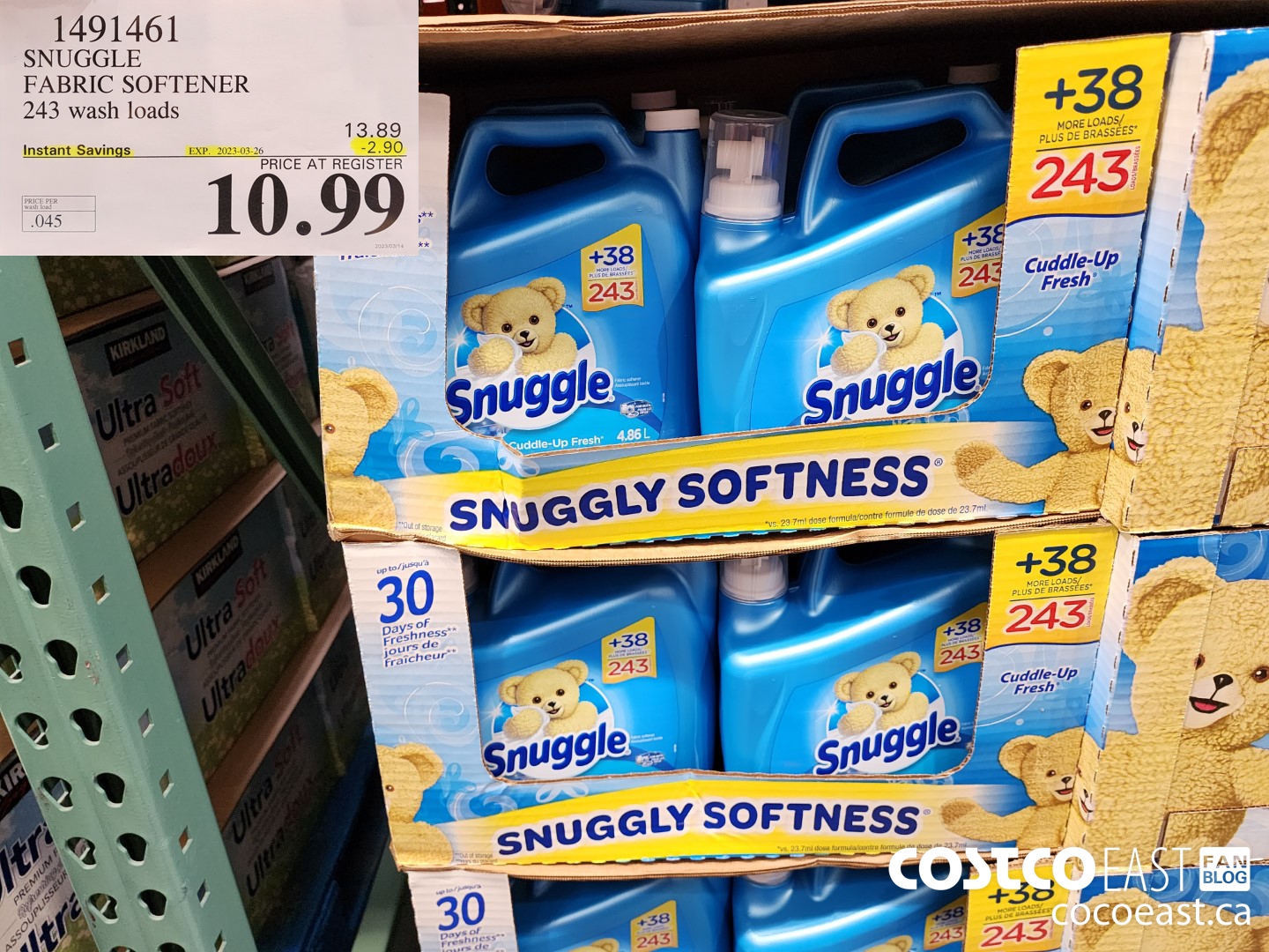 1491461 SNUGGLE FABRIC SOFTENER 243 wash loads ($2.90 INSTANT SAVINGS EXPIRES ON 2023-03-26) $10.99