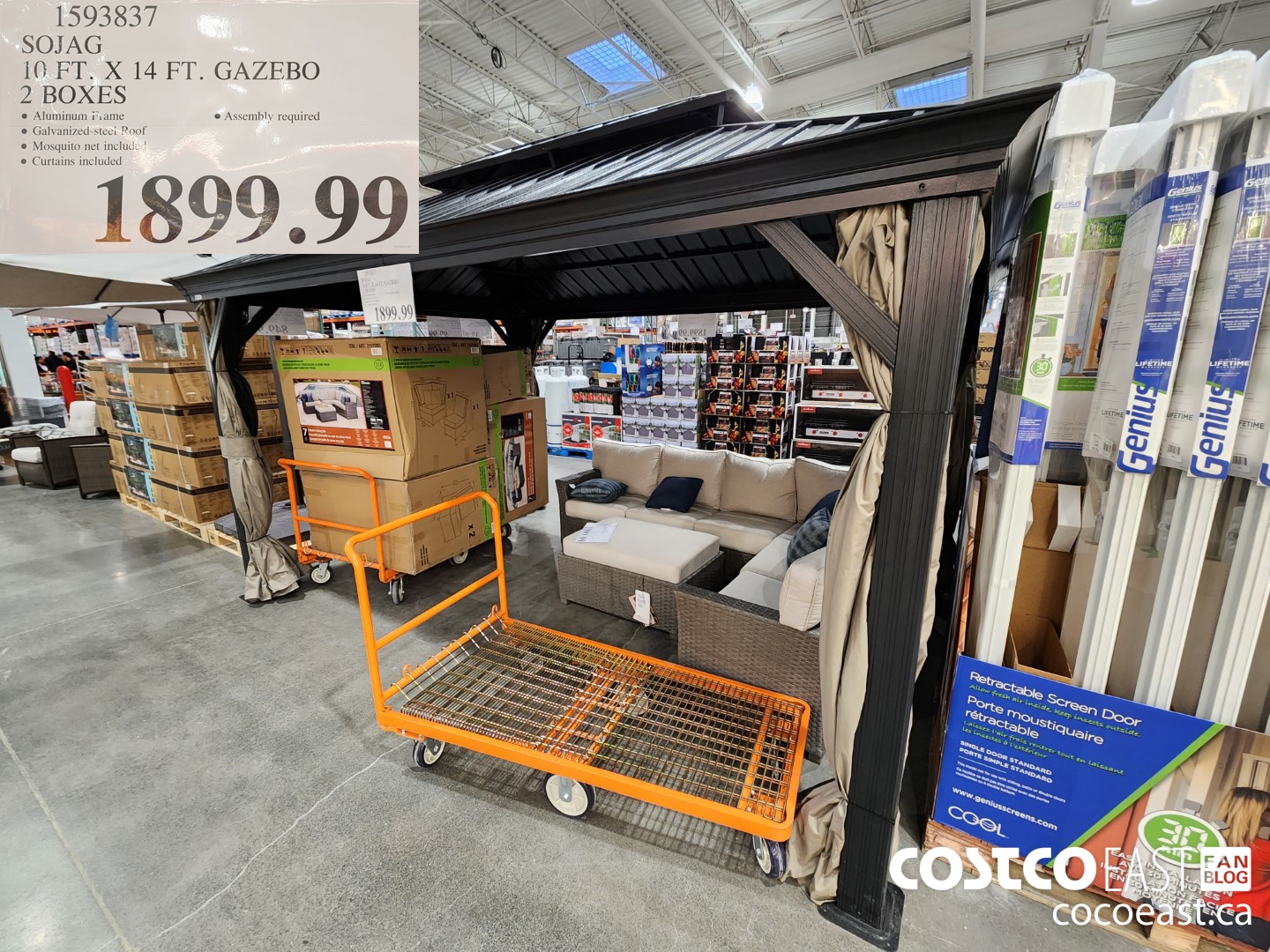 Costco East Seasonal Aisle Super Post March 29th 2023 Ontario   SOJAG 10FT X 14 FT GAZEBO 2 BOXES 20230329 73334 