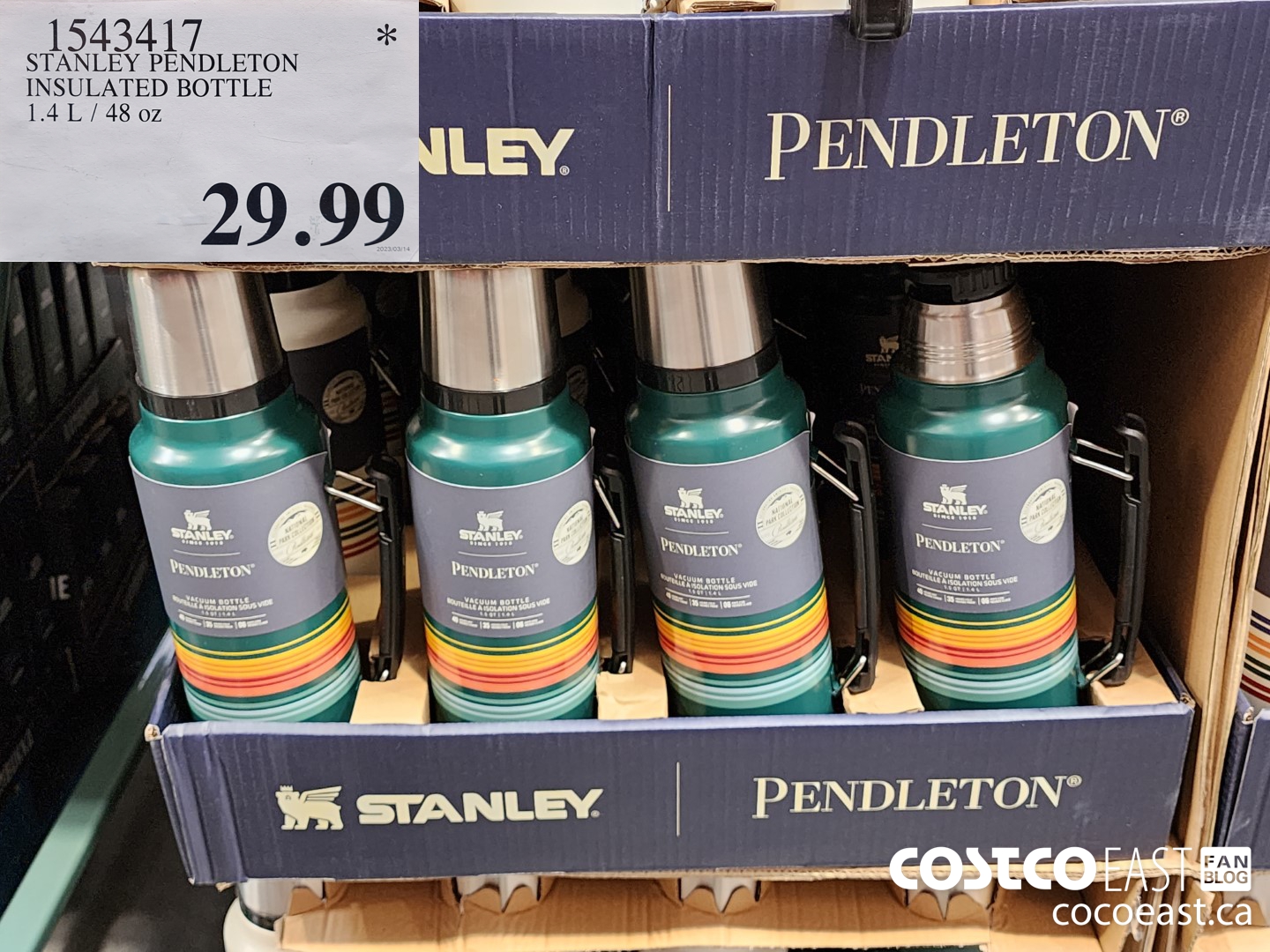 1543417 STANLEY PENDLETON INSULATED BOTTLE 1.4L / 48 OZ  $29.99