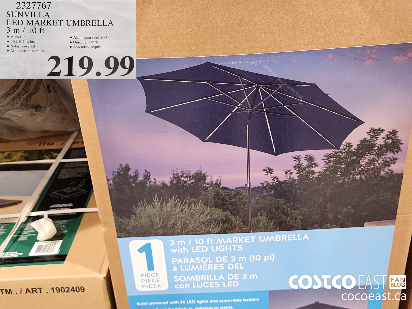 Costco East Seasonal Aisle Super Post March 29th 2023 Ontario   SUNVILLA  MARKET UMBRELLA 3 M  10 FT 20230329 73337 