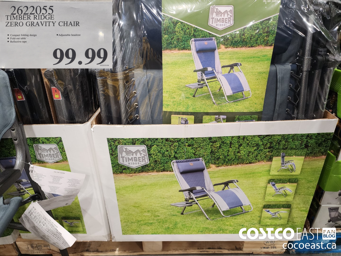 2622055 TIMBER RIDGE ZERO GRAVITY CHAIR $99.99