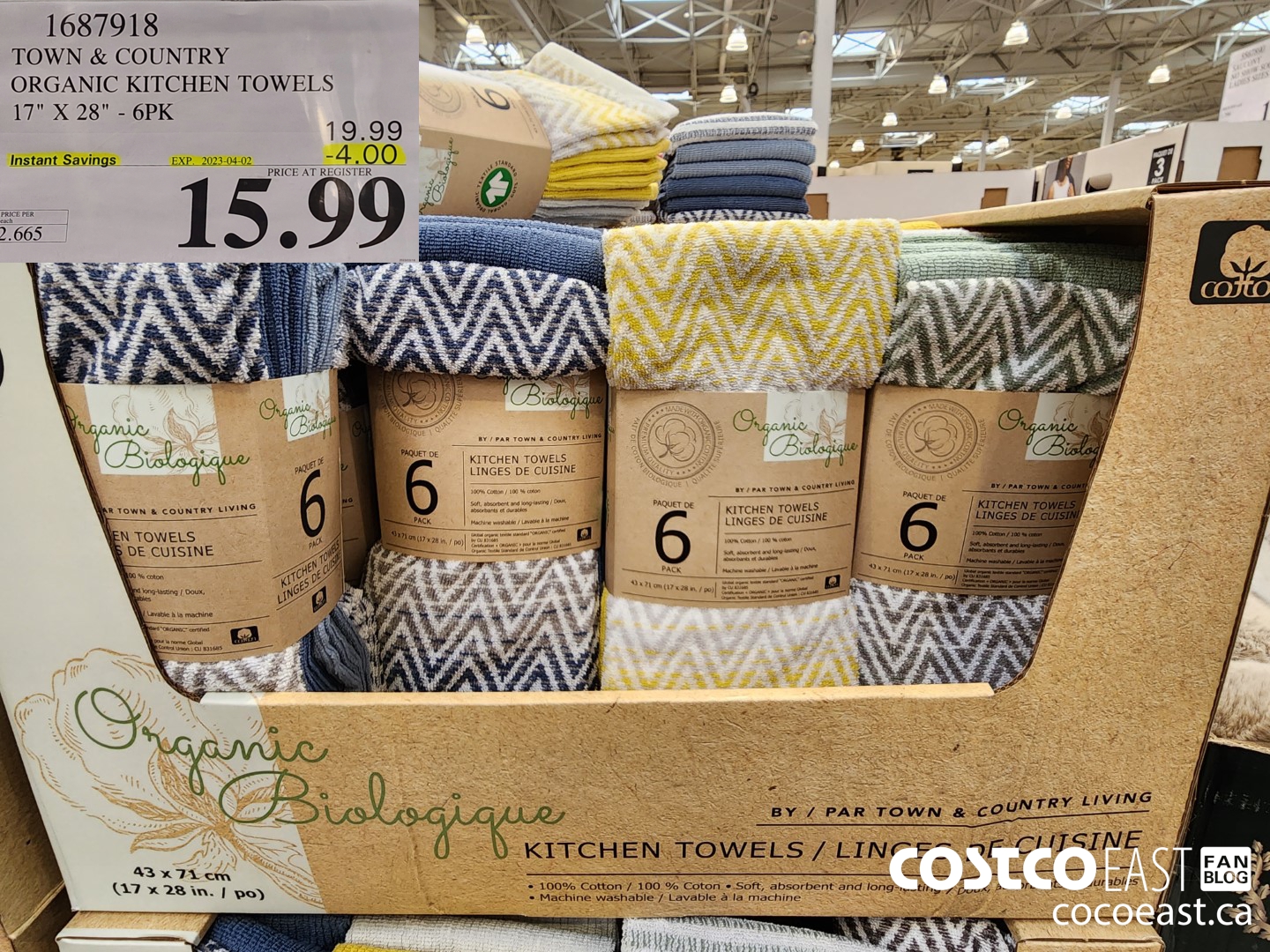 1687918 TOWN & COUNTRY ORGANIC KITCHEN TOWEL 17