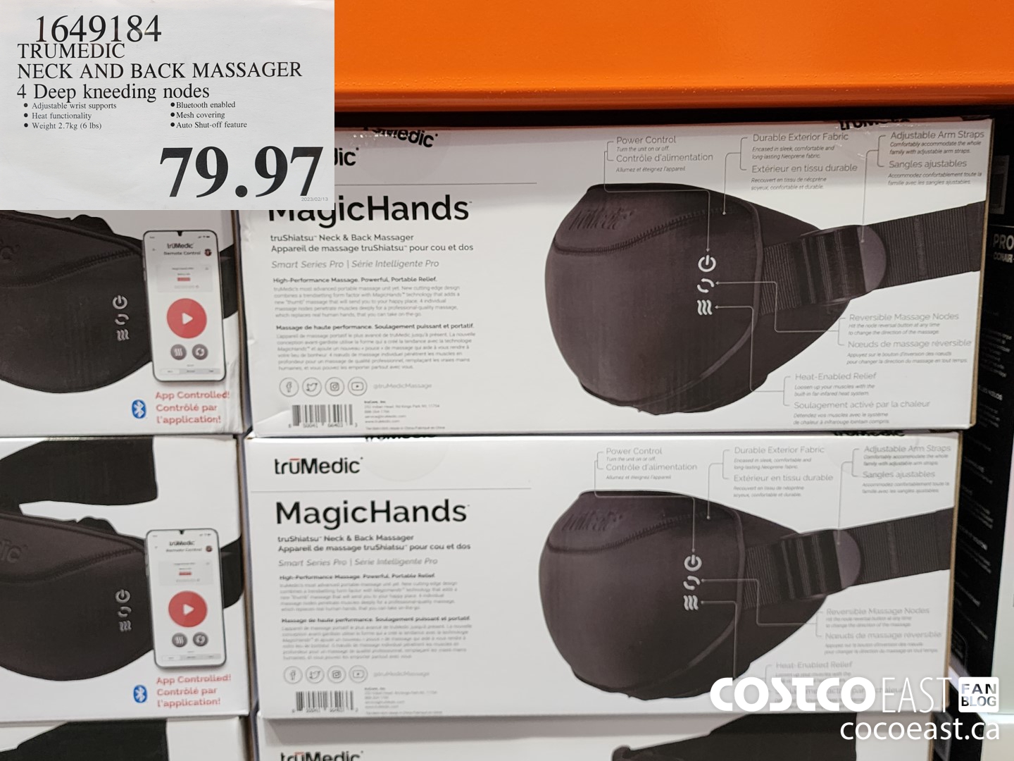 1649184 TRUMEDIC NECK AND BACK MASSAGER 4 DEEP KNEEDING NODES $79.97