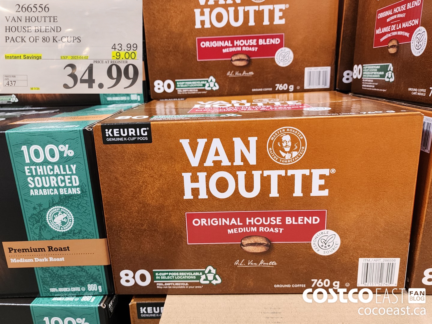 266556 VAN HOUTTE HOUSE BLEND PACK OF 80 K-CUPS ($9.00 INSTANT SAVINGS EXPIRES ON 2023-04-02) $34.99