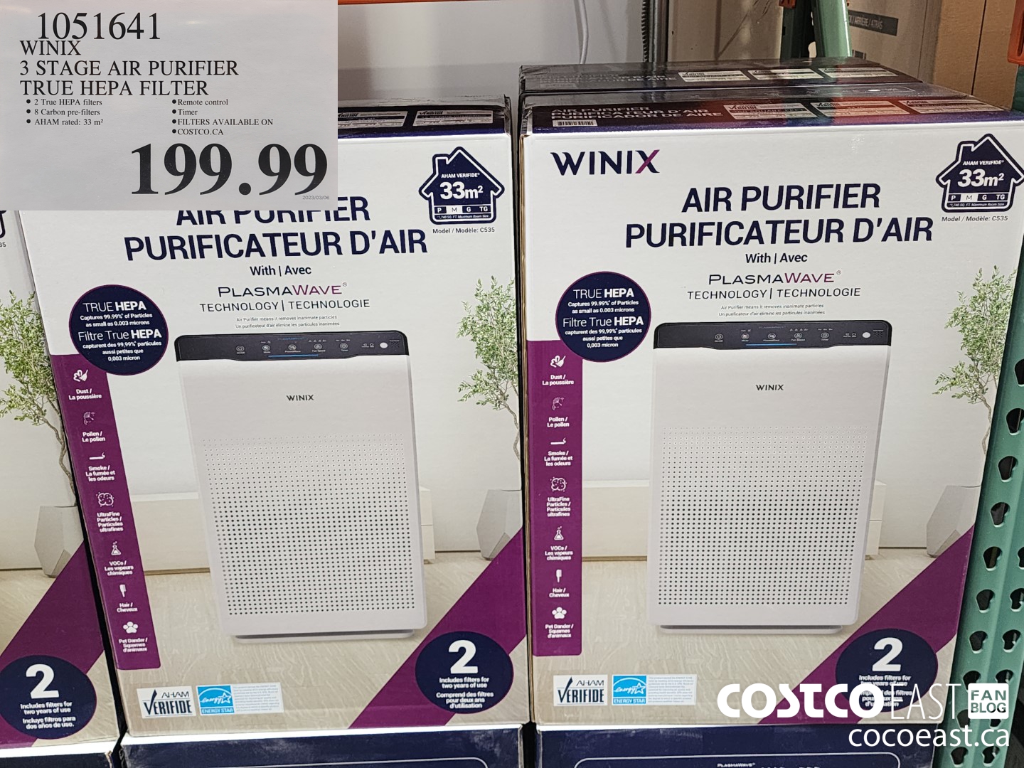 1051641 WINIX 3 STAGE AIR PURIFIER TRUE HEPA FILTER $199.99