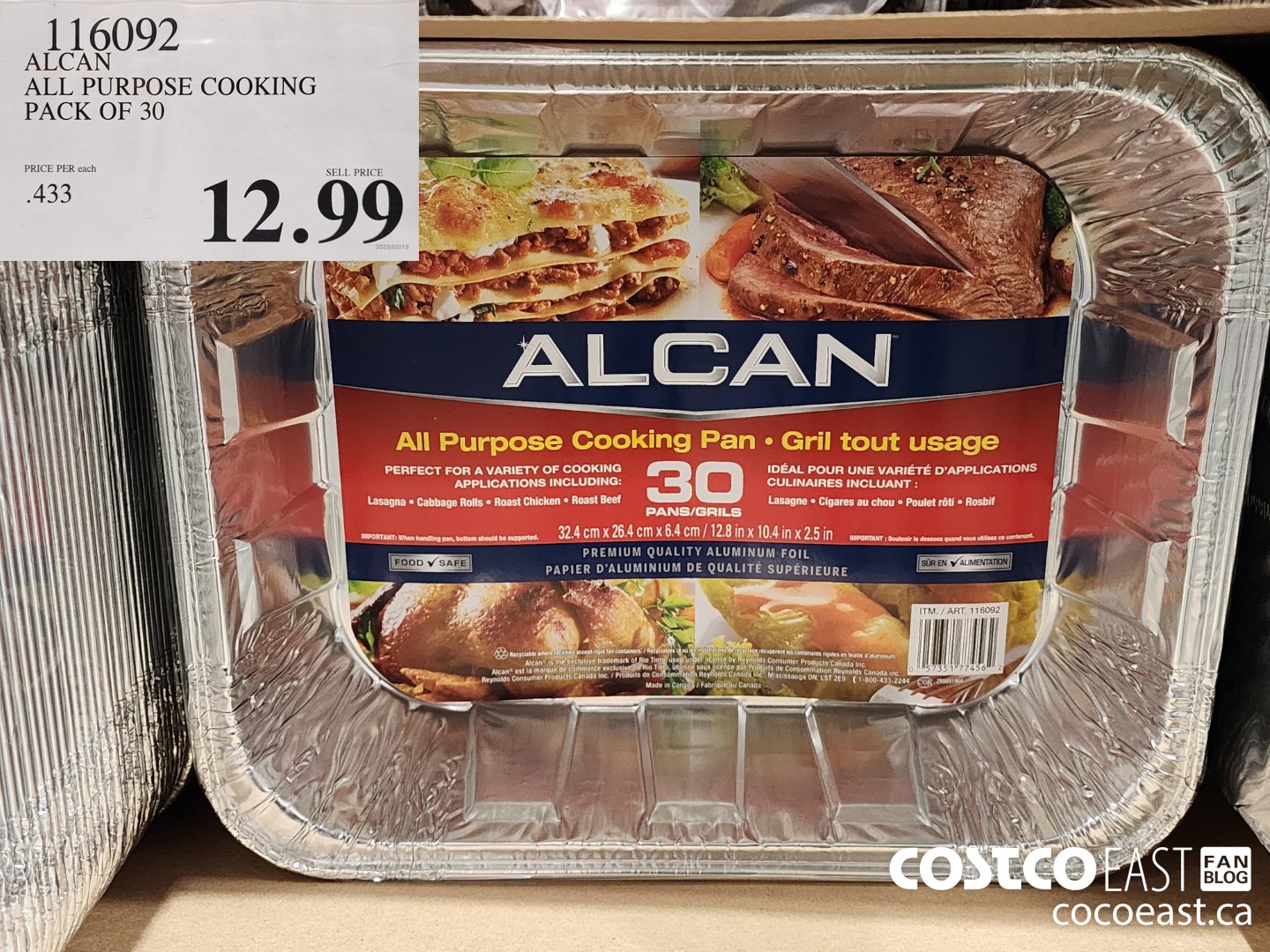 116092 ALCAN ALL PURPOSE COOKING PACK OF 30 $12.99