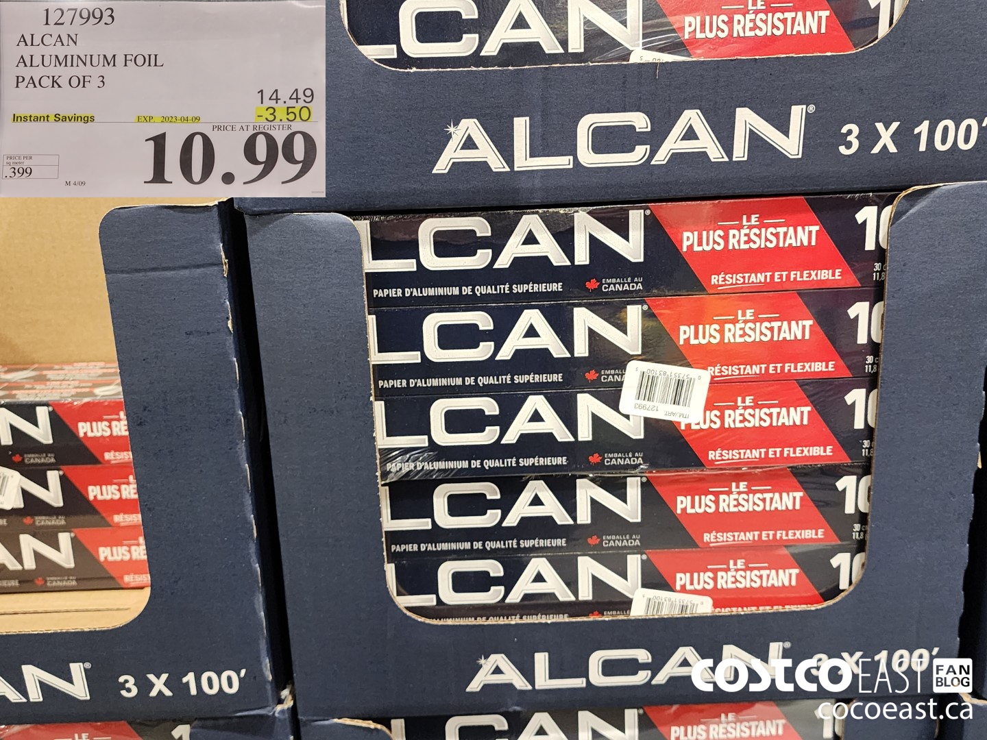 127993 ALCAN ALUMINUM FOIL PACK OF 3 ($3.50 INSTANT SAVINGS EXPIRES ON 2023-04-09) $10.99