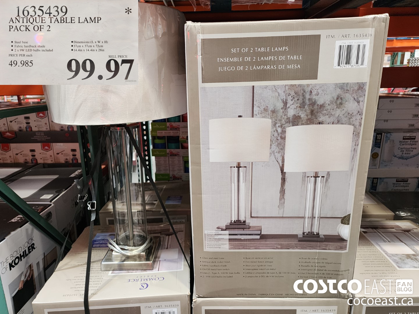 1635439 ANTIQUE TABLE LAMP PACK OF 2 $99.97