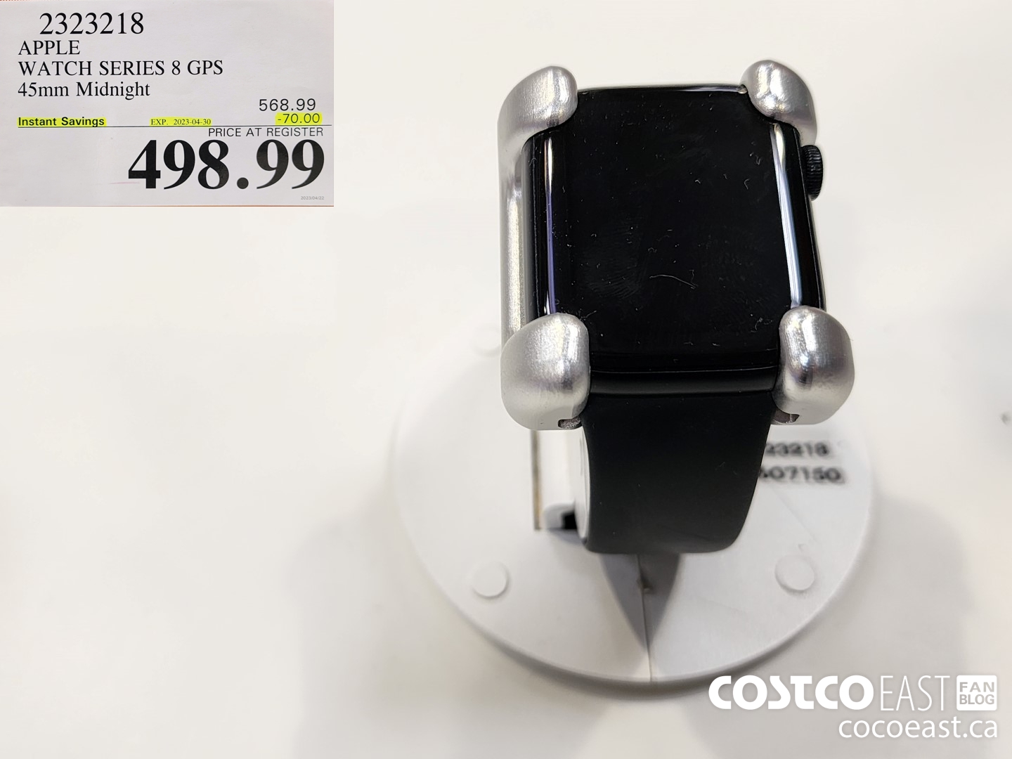 2323218 APPLE WATCH 8 45MM GPS MIDNIGHT ($70.00 INSTANT SAVINGS EXPIRES ON 2023-04-30) $498.99