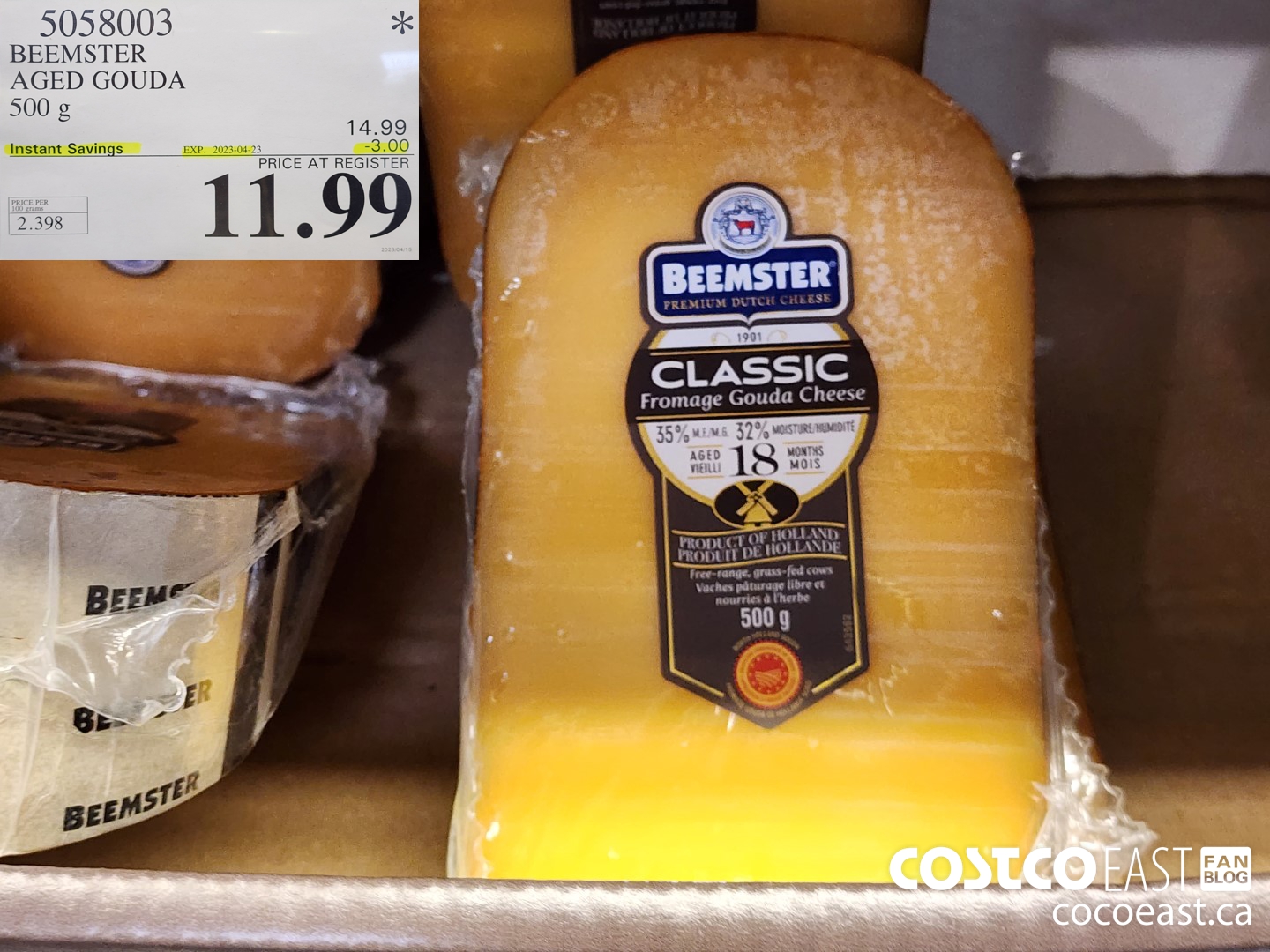 5058003 BEEMSTER AGED GOUDA 500G ($3.00 INSTANT SAVINGS EXPIRES ON 2023-04-23) $11.99