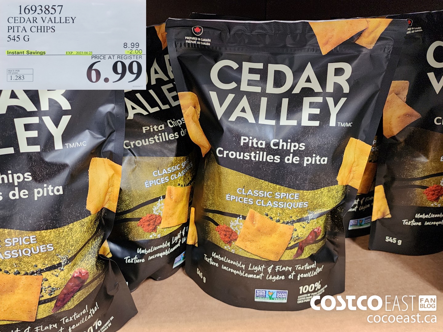 1693857 CEDAR VALLEY PITA CHIPS 545 G ($2.00 INSTANT SAVINGS EXPIRES ON 2023-04-23) $6.99