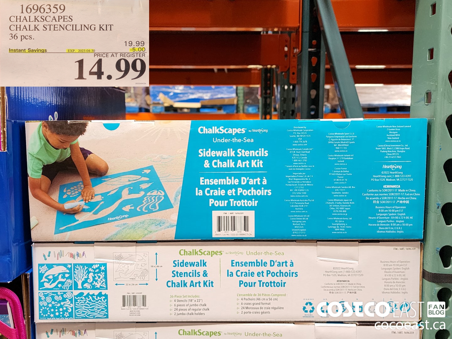 1696359 CHALKSCAPES CHALK STENCILING KIT 36 PCS. $19.99