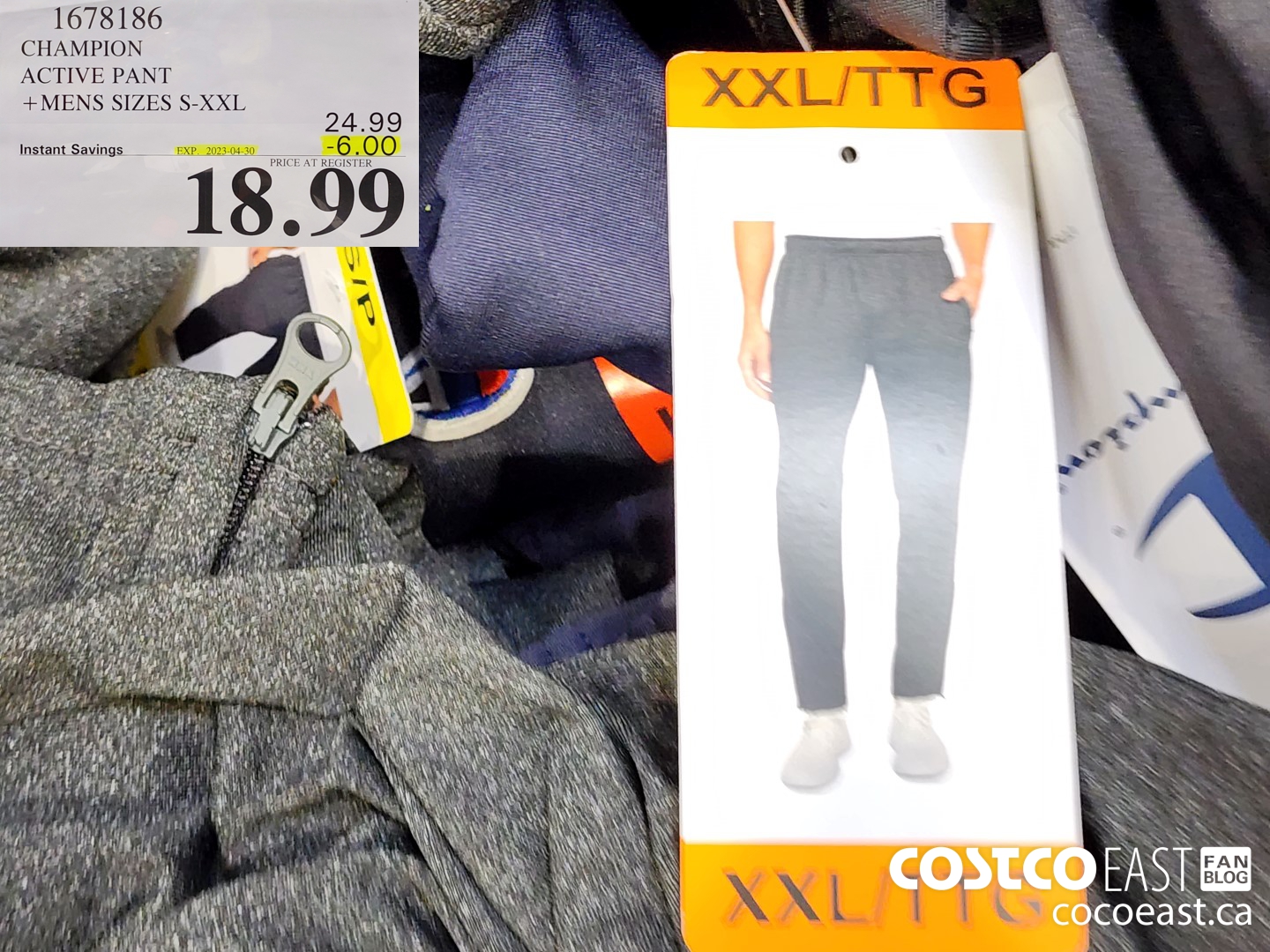 1678186 CHAMPION ACTIVE PANT +MENS SIZES S- XXL ($6.00 INSTANT SAVINGS EXPIRES ON 2023-04-30) $18.99