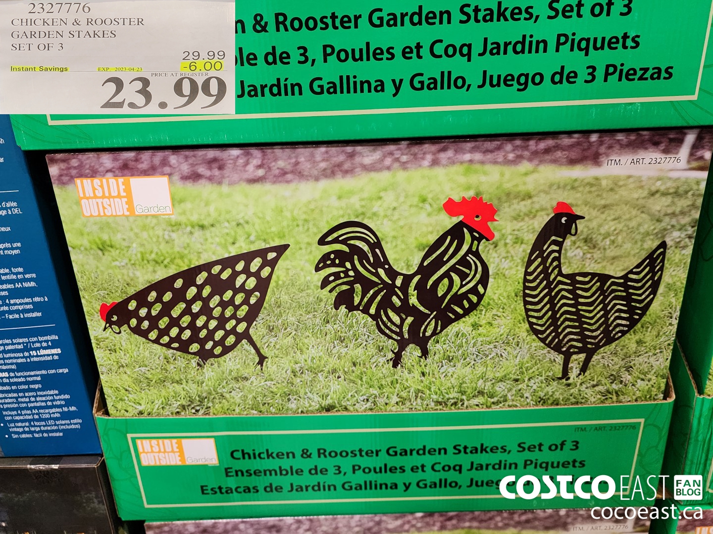 2327776 CHICKEN & ROOSTER GARDEN STAKES ($6.00 INSTANT SAVINGS EXPIRES ON 2023-04-23) $23.99