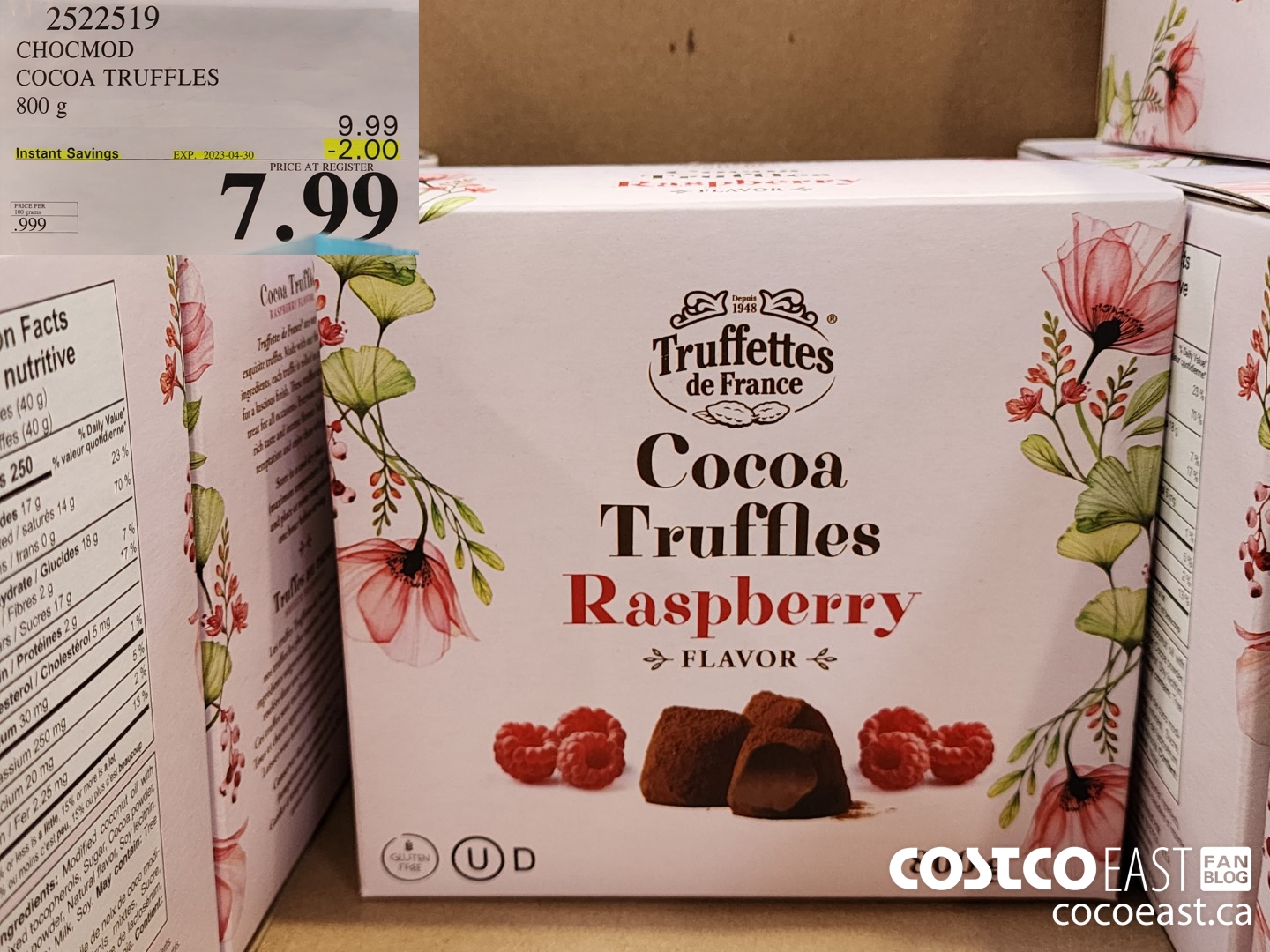 2522519 CHOCMOD COCOA TRUFFLES 800 g ($2.00 INSTANT SAVINGS EXPIRES ON 2023-04-30) $7.99