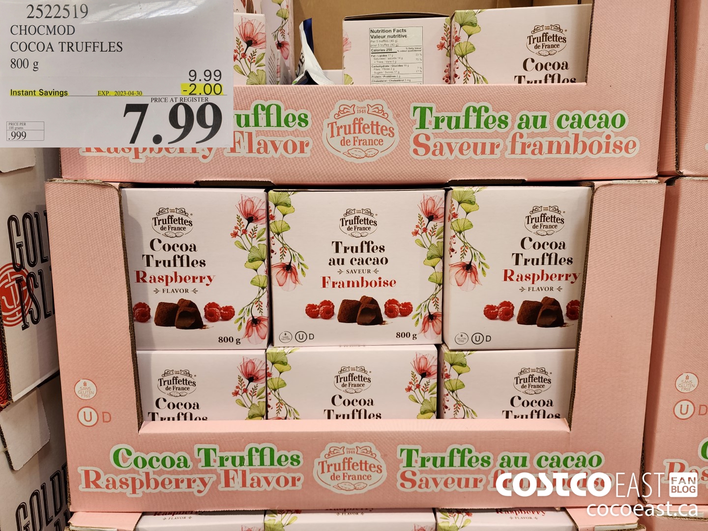 2522519 CHOCMOD COCOA TRUFFLES 800 g ($2.00 INSTANT SAVINGS EXPIRES ON 2023-04-30) $7.99