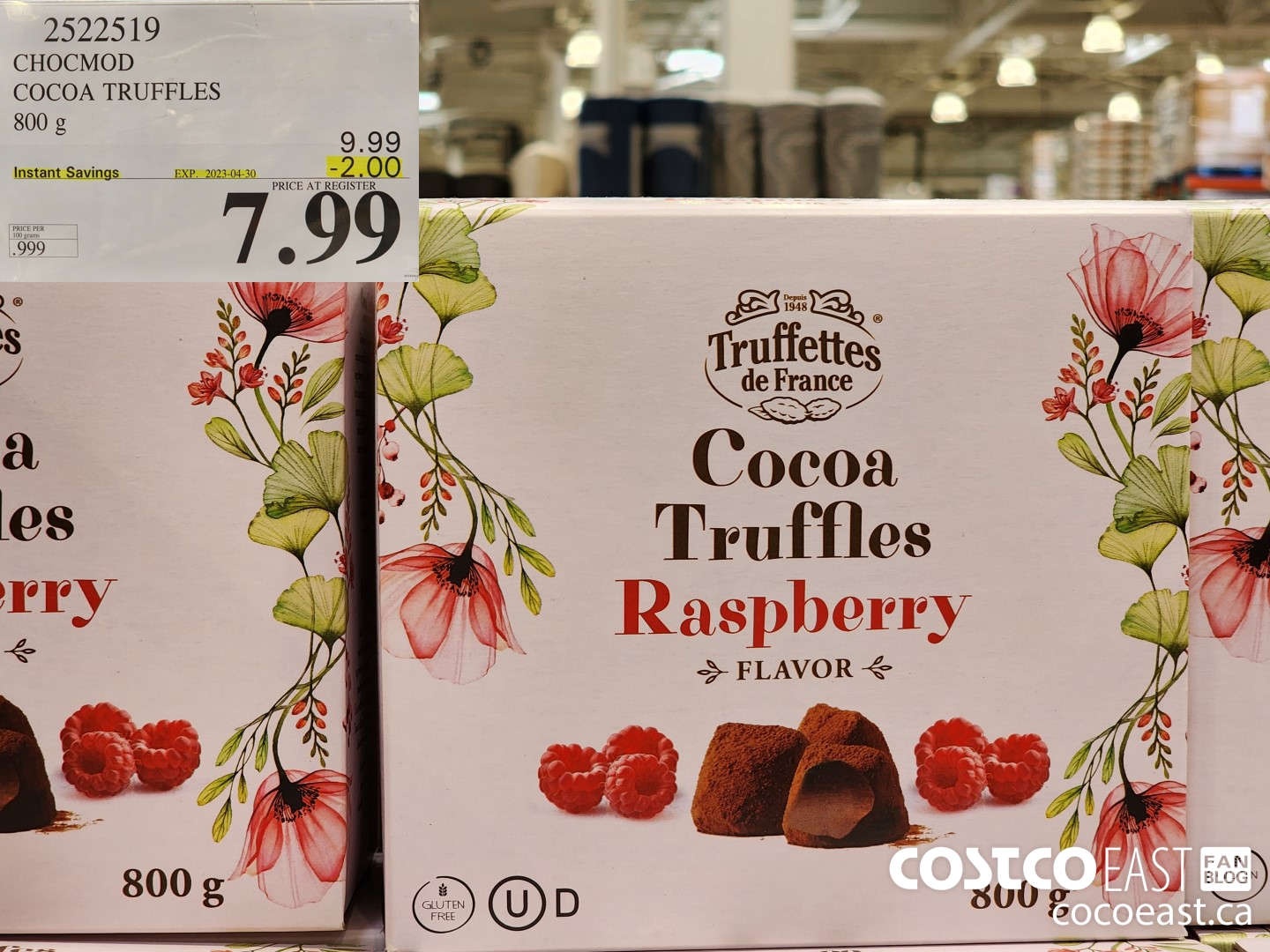 2522519 CHOCMOD COCOA TRUFFLES 800 g ($2.00 INSTANT SAVINGS EXPIRES ON 2023-04-30) $7.99