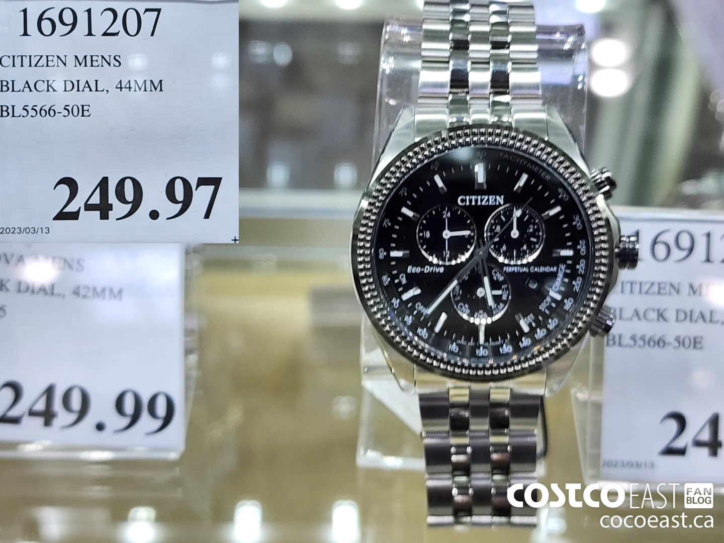 1691207 CITIZEN MENS BLACK DIAL, 44MM BL5566-50E $249.97